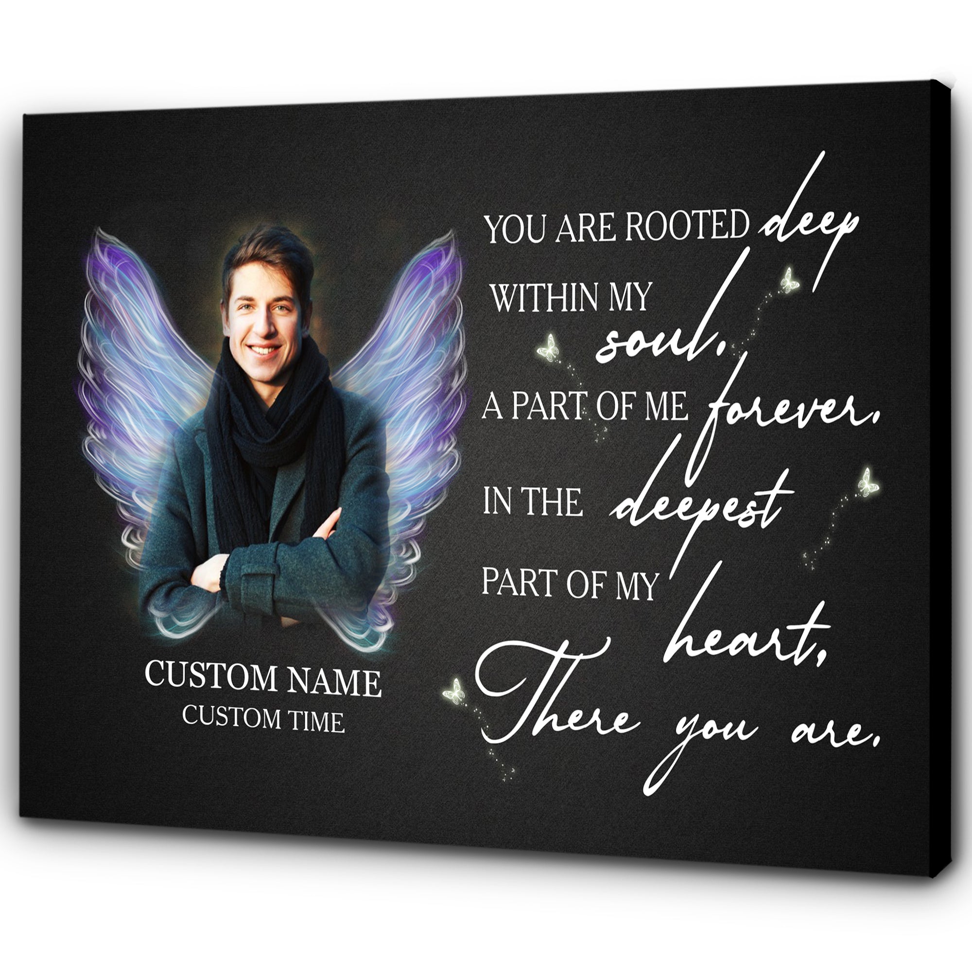 Personalized Memorial Gifts For Loss Of Loved One Meaningful Keepsake Sympathy Gift For Loss Of Brother, Custom Canvas Print