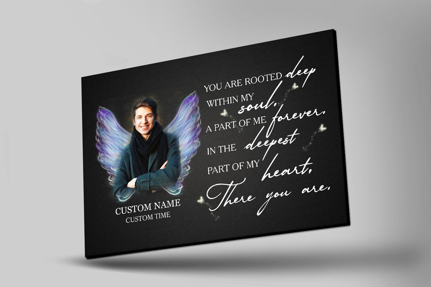 Personalized Memorial Gifts For Loss Of Loved One Meaningful Keepsake Sympathy Gift For Loss Of Brother, Custom Canvas Print