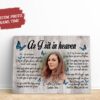 Personalized Memorial Gifts For Loss Of Loved One Meaningful Sympathy Gift For Loss Of Sister Daughter, Custom Canvas Print