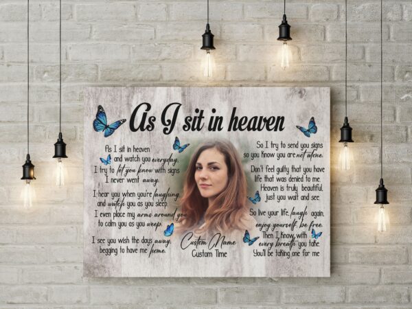 Personalized Memorial Gifts For Loss Of Loved One Meaningful Sympathy Gift For Loss Of Sister Daughter, Custom Canvas Print