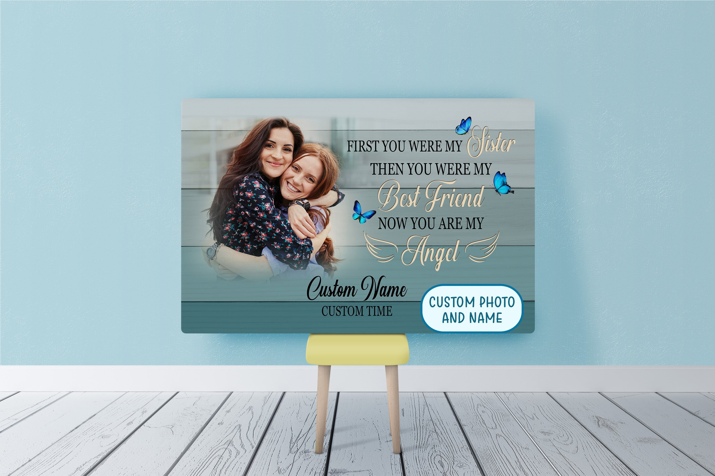 Personalized Memorial Gifts For Loss Of Loved One Remembrance Sympathy Canvas For Loss Of Sisters Custom Canvas Print 2 Se3mb9 1 Personalized Memorial Gifts For Loss Of Loved One, Remembrance Sympathy Canvas For Loss Of Sisters, Custom Canvas Print