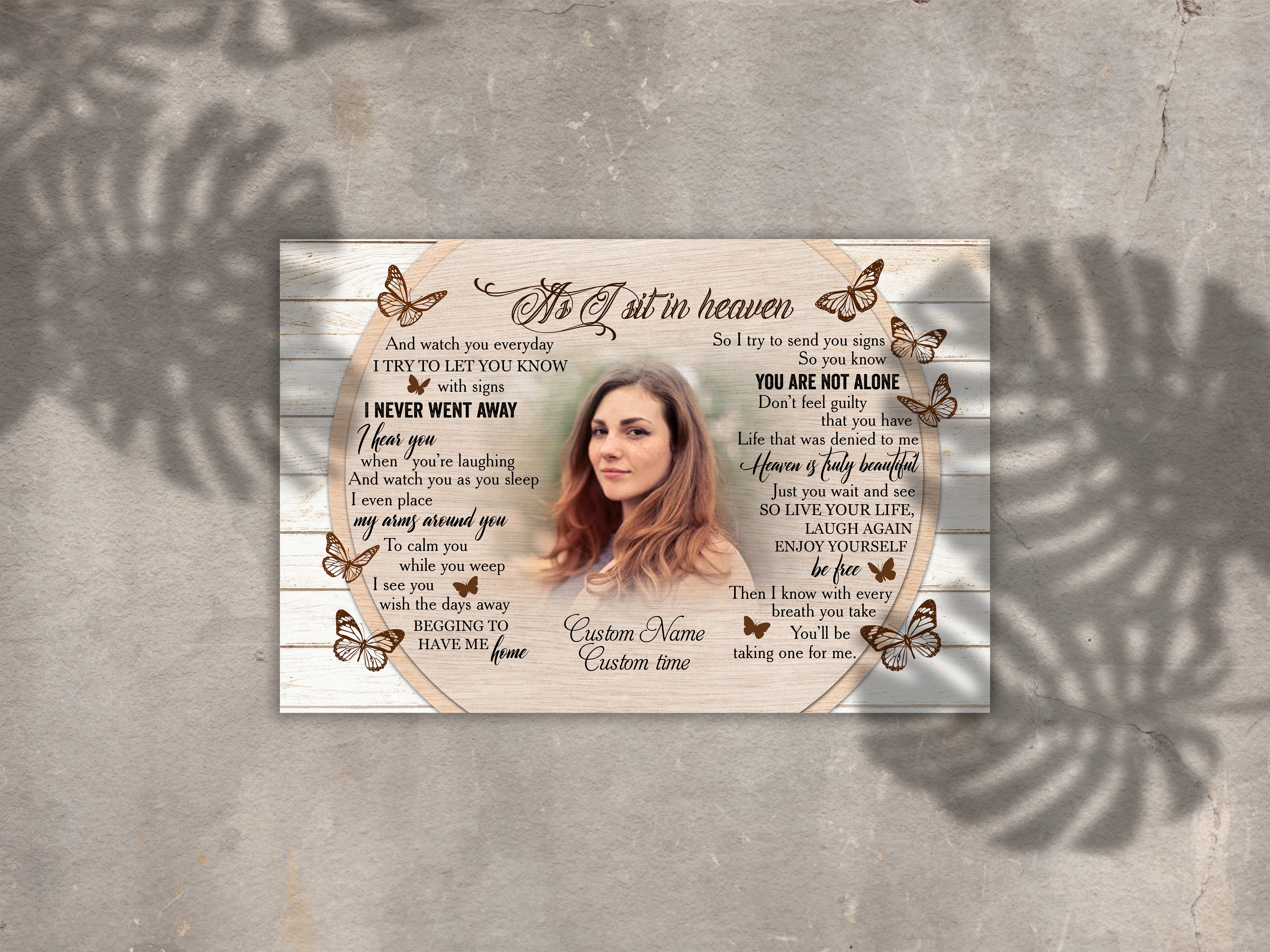 Personalized Memorial Gifts For Loss Of Loved One Remembrance Sympathy Gift For Loss Of Sister Daughter, Custom Canvas Print