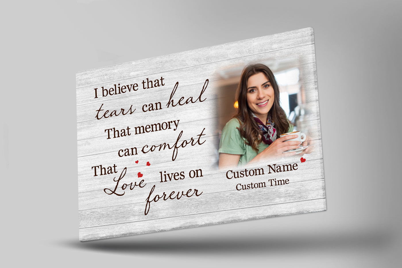 Personalized Memorial Gifts For Loss Of Loved One Sympathy Canvas For Loss Of Sister Love Lives Forever, Custom Canvas Print