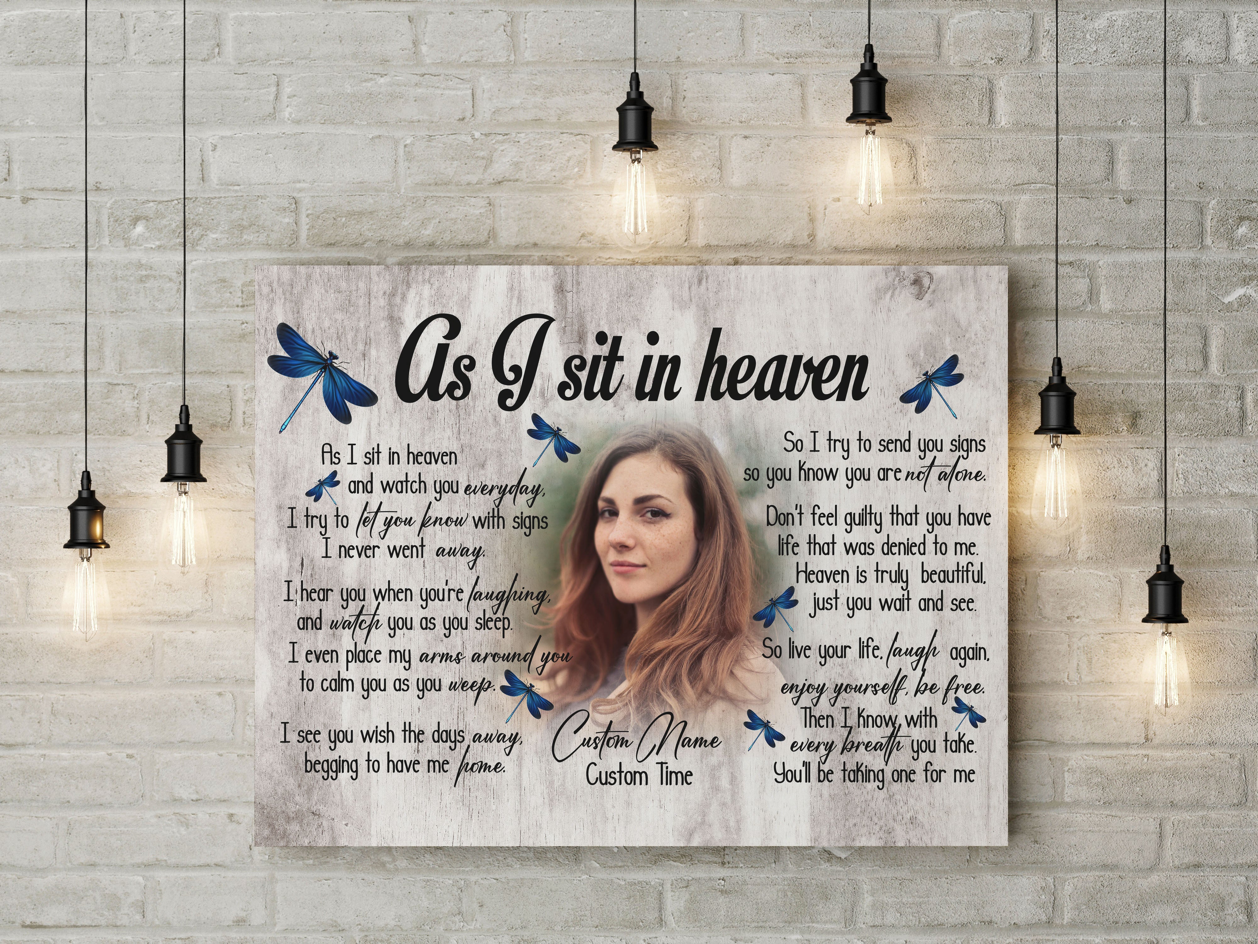 Personalized Memorial Gifts For Loss Of Loved One Sympathy Gift For Loss Of Sister Daughter As I Sit In Heaven Custom Canvas Print 5 T3mftc 2 Personalized Memorial Gifts For Loss Of Loved One, Sympathy Gift For Loss Of Sister Daughter, As I Sit In Heaven, Custom Canvas Print