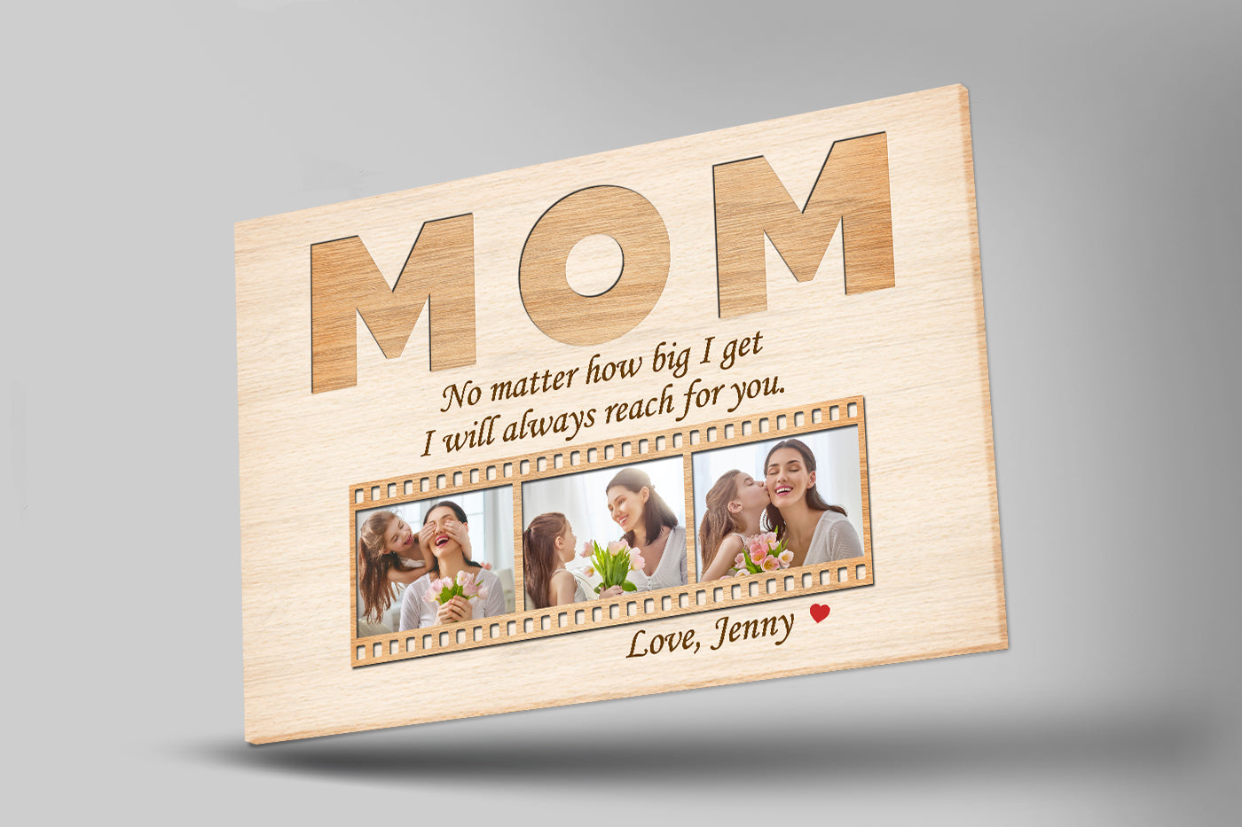Personalized Mom Canvas, Always Reach For Your, Mother'S Day Gift For Mom Custom Photo Collage, Custom Canvas Print