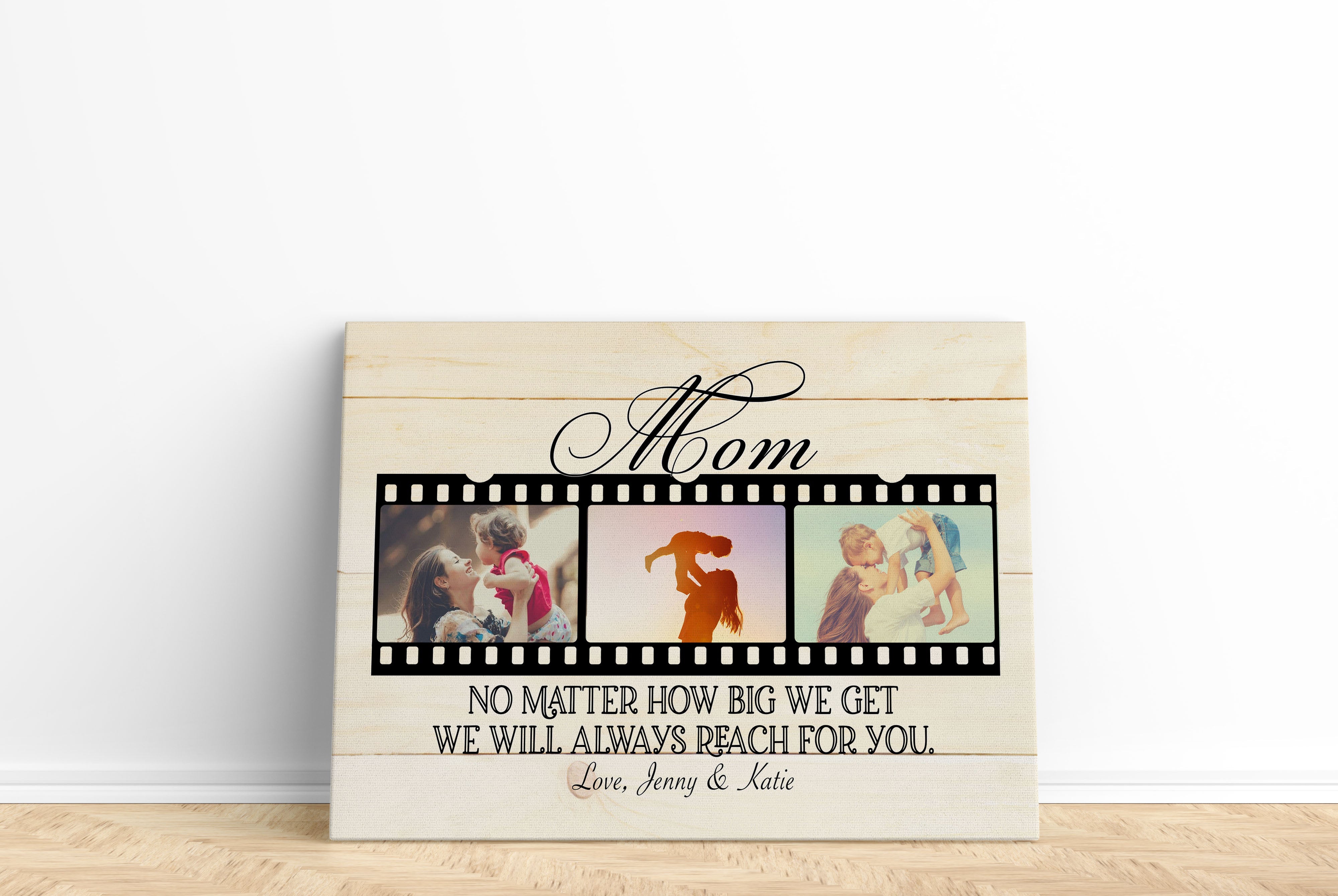 Personalized Mom Canvas, Best Mom Ever Mother'S Day Gift For Mom Custom Photo Collage, I Love You Mom, Custom Canvas Print