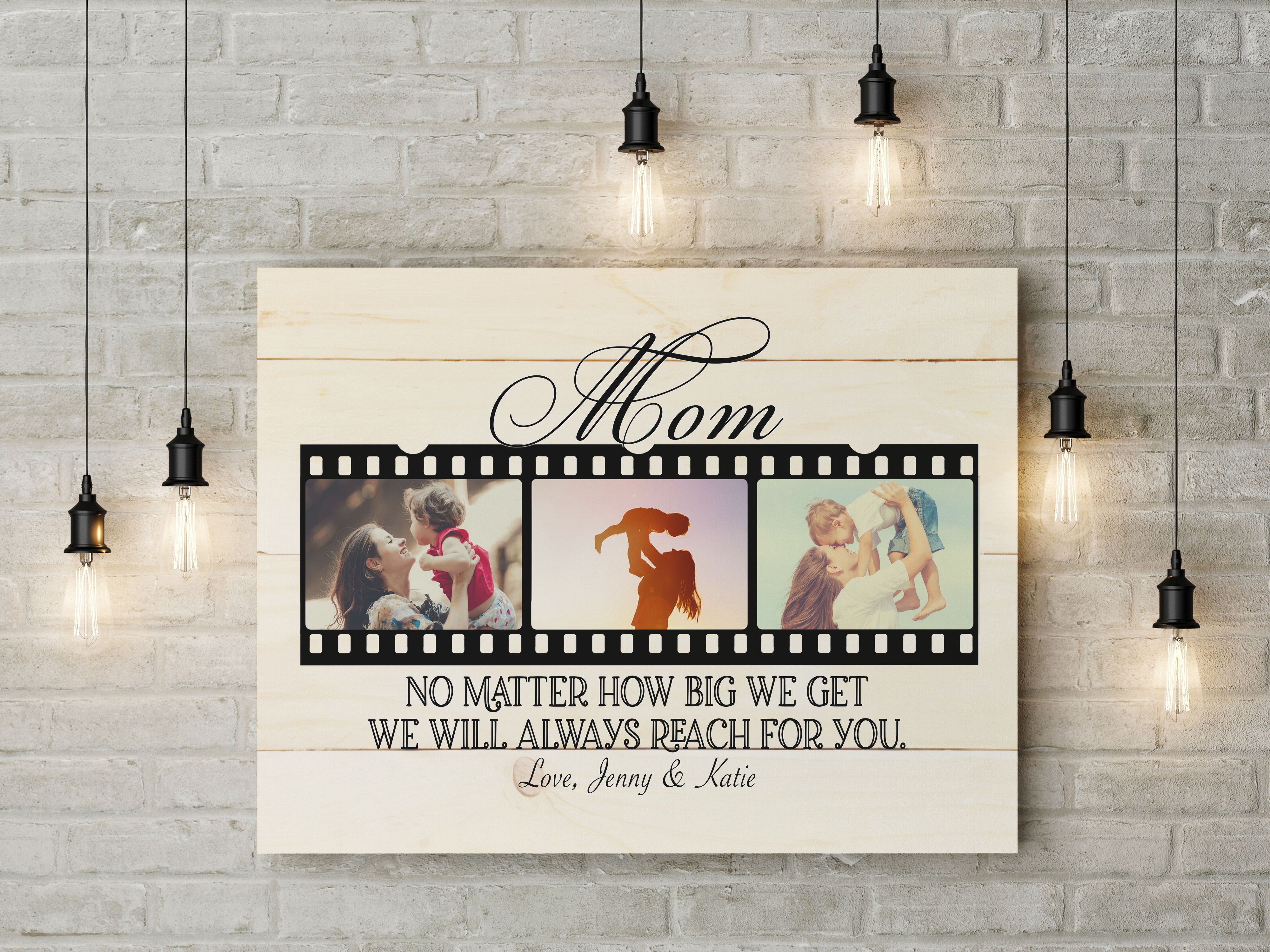 Personalized Mom Canvas, Best Mom Ever Mother'S Day Gift For Mom Custom Photo Collage, I Love You Mom, Custom Canvas Print