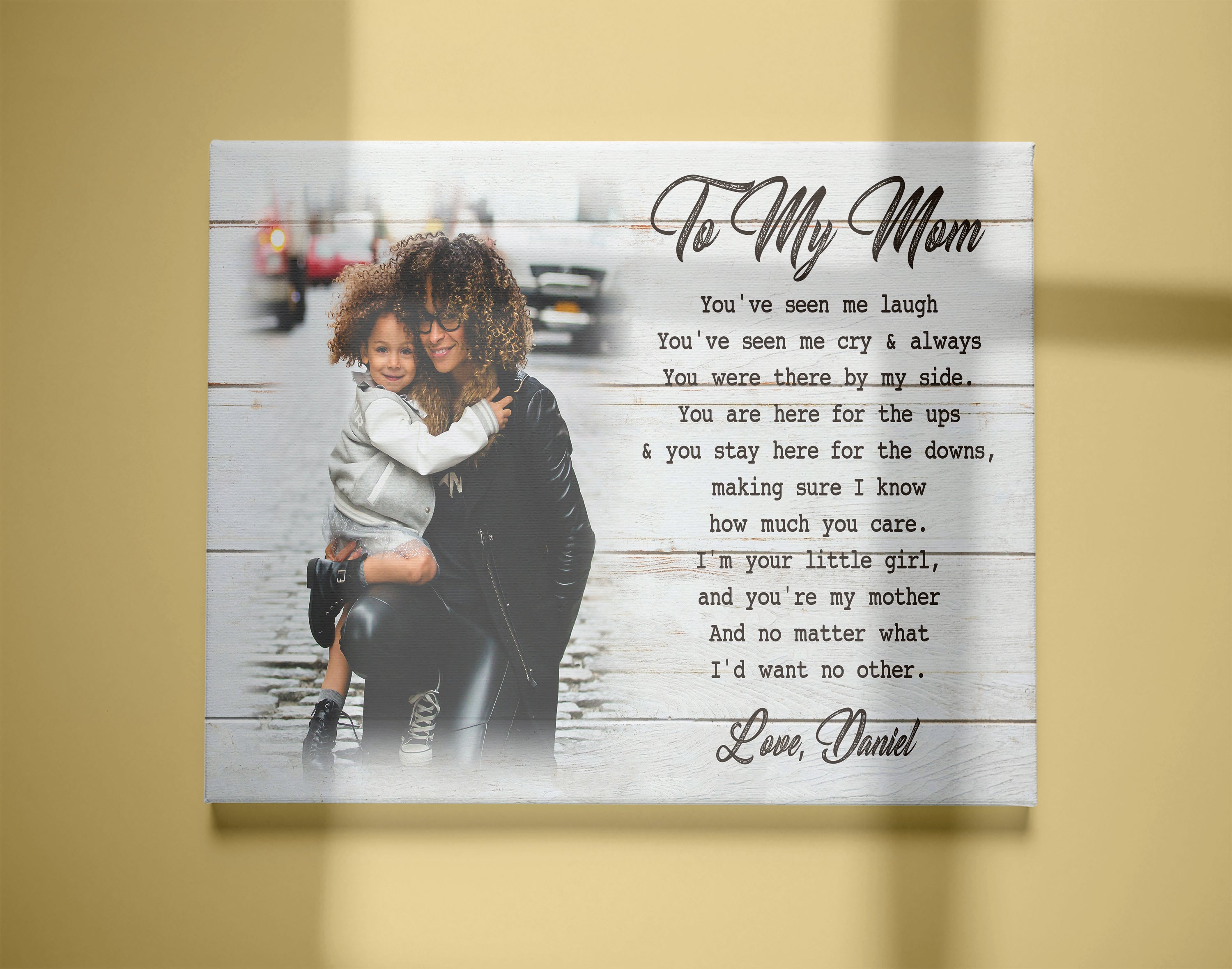Personalized Mom Canvas, Daughter&Mother Custom Canvas Mother'S Day Gift, Thoughtful Gift From Daughter, Custom Canvas Print