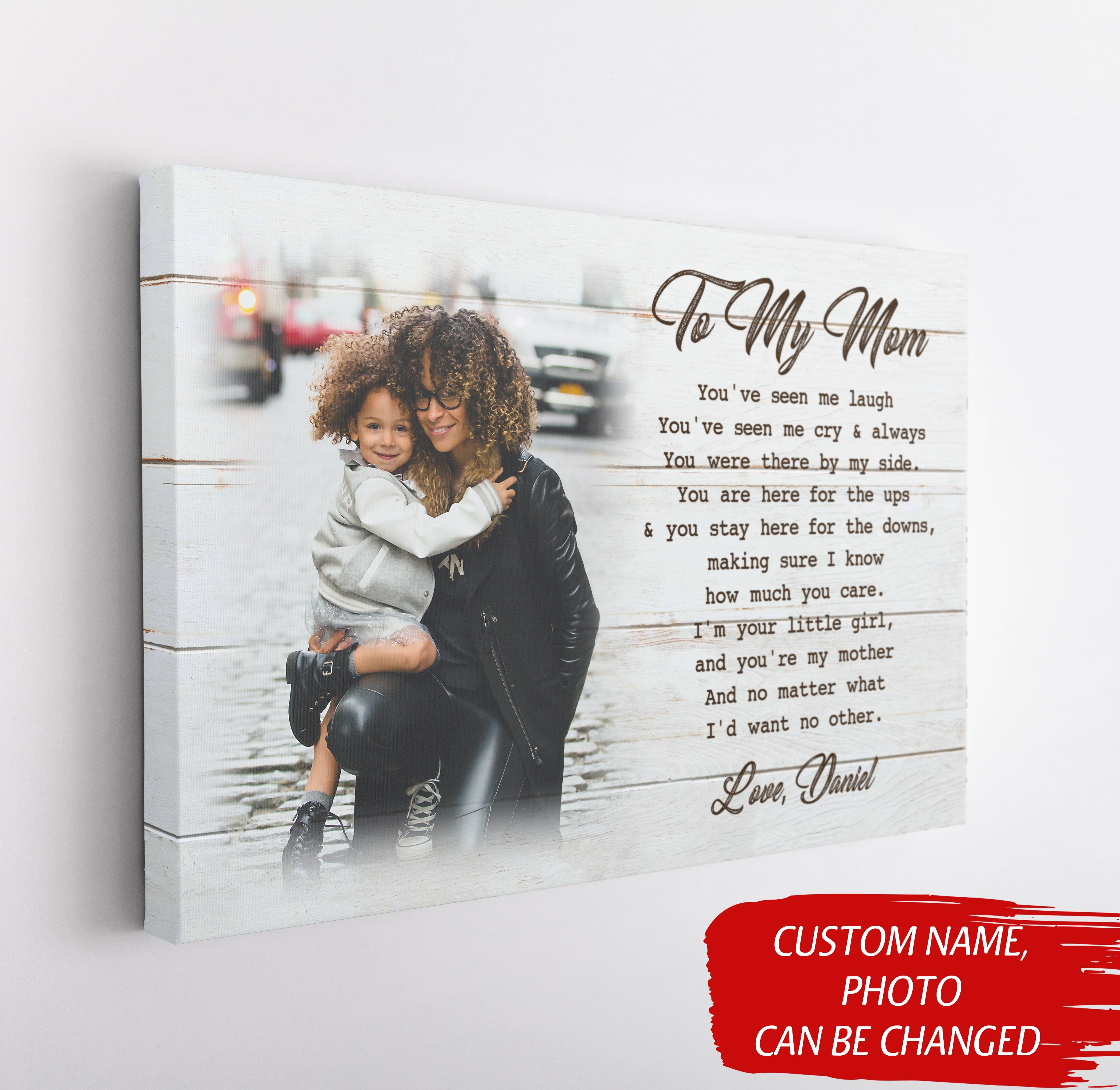 Personalized Mom Canvas, Daughter&Mother Custom Canvas Mother'S Day Gift, Thoughtful Gift From Daughter, Custom Canvas Print