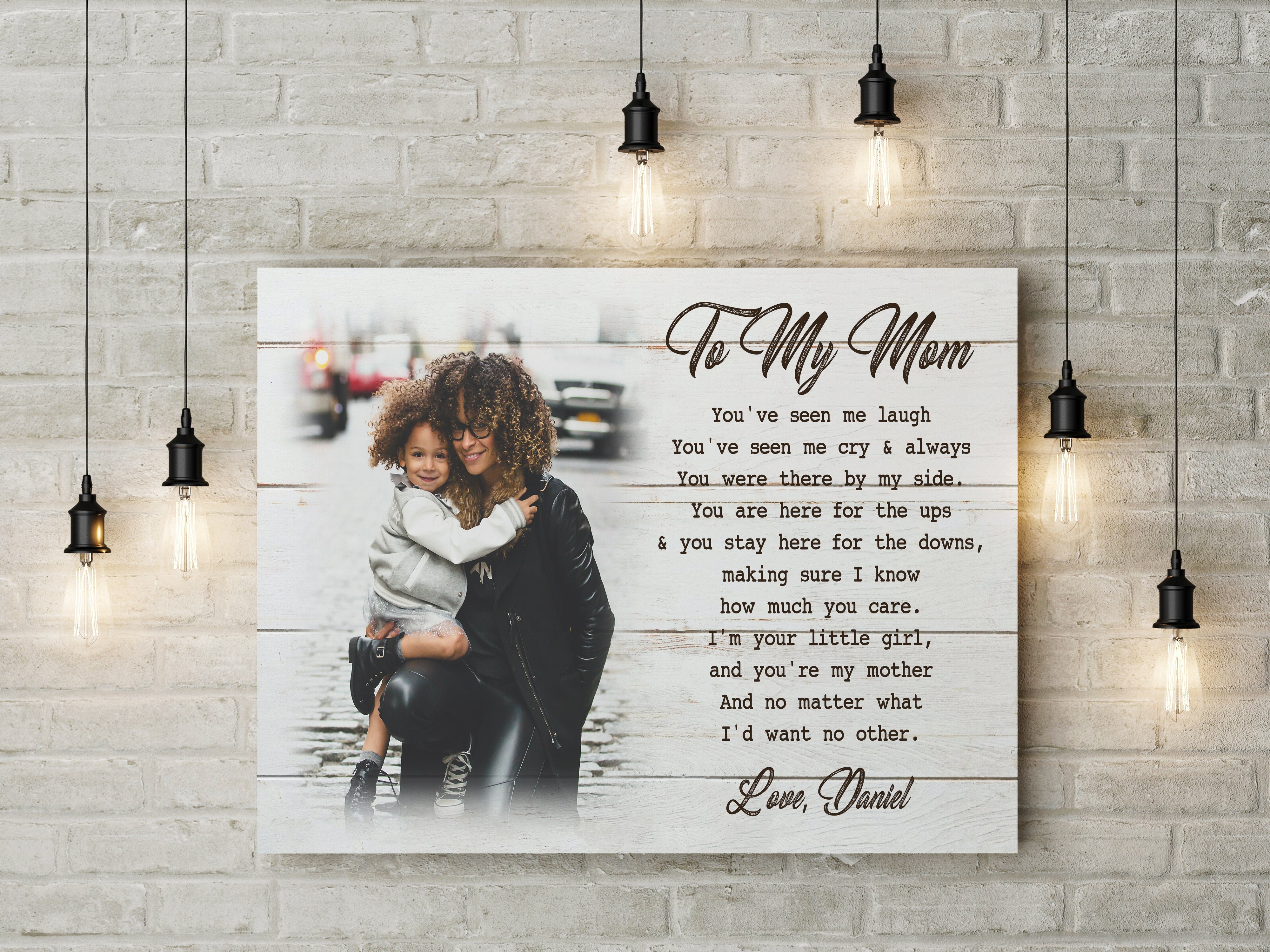 Personalized Mom Canvas, Daughter&Mother Custom Canvas Mother'S Day Gift, Thoughtful Gift From Daughter, Custom Canvas Print