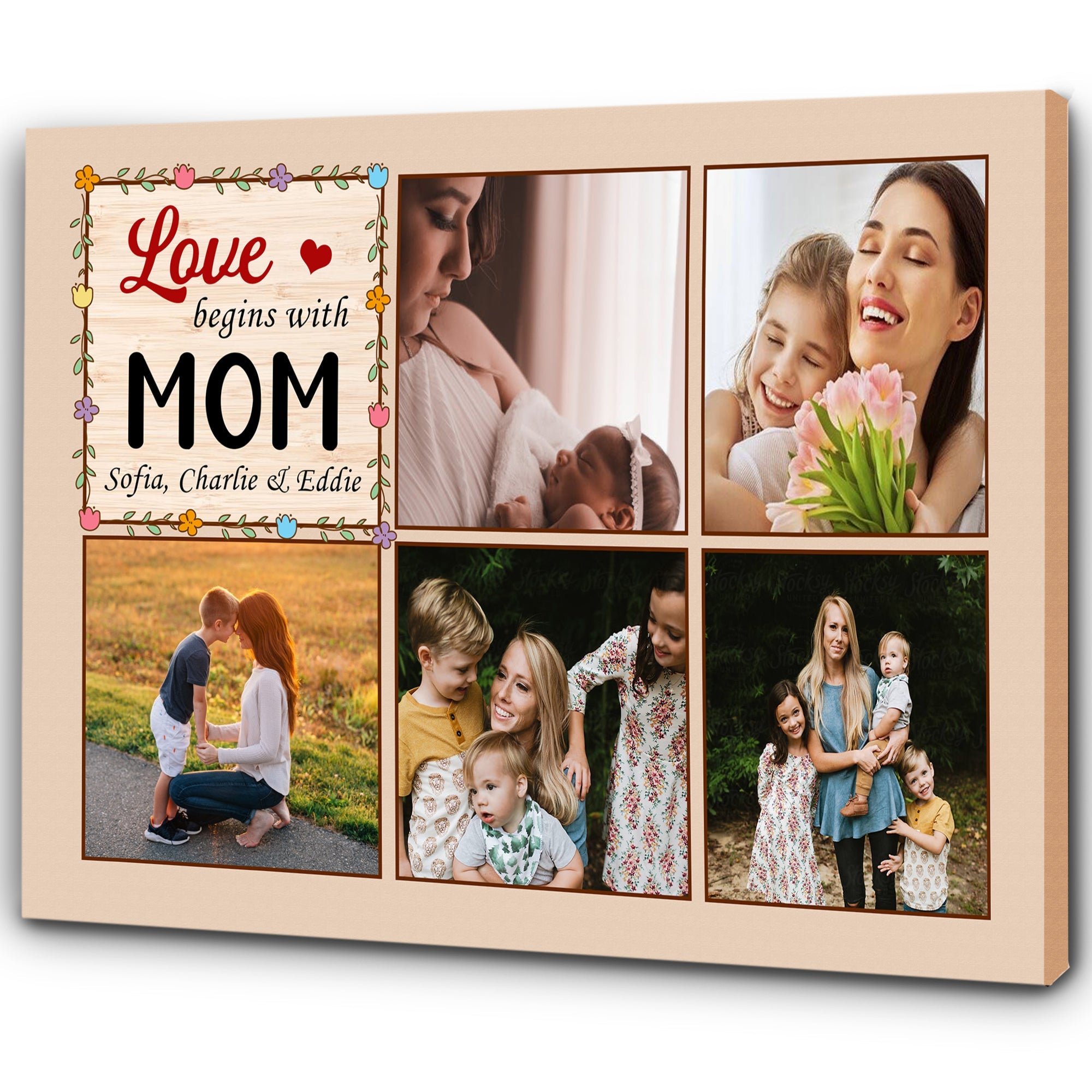 Personalized Mom Canvas Love Begins With Mom Photo Collage Wall Art Mother S Day Gift For Mom Custom Canvas Print 1 Oxgftc 2 Personalized Mom Canvas Love Begins With Mom Photo Collage Wall Art Mother'S Day Gift For Mom, Custom Canvas Print