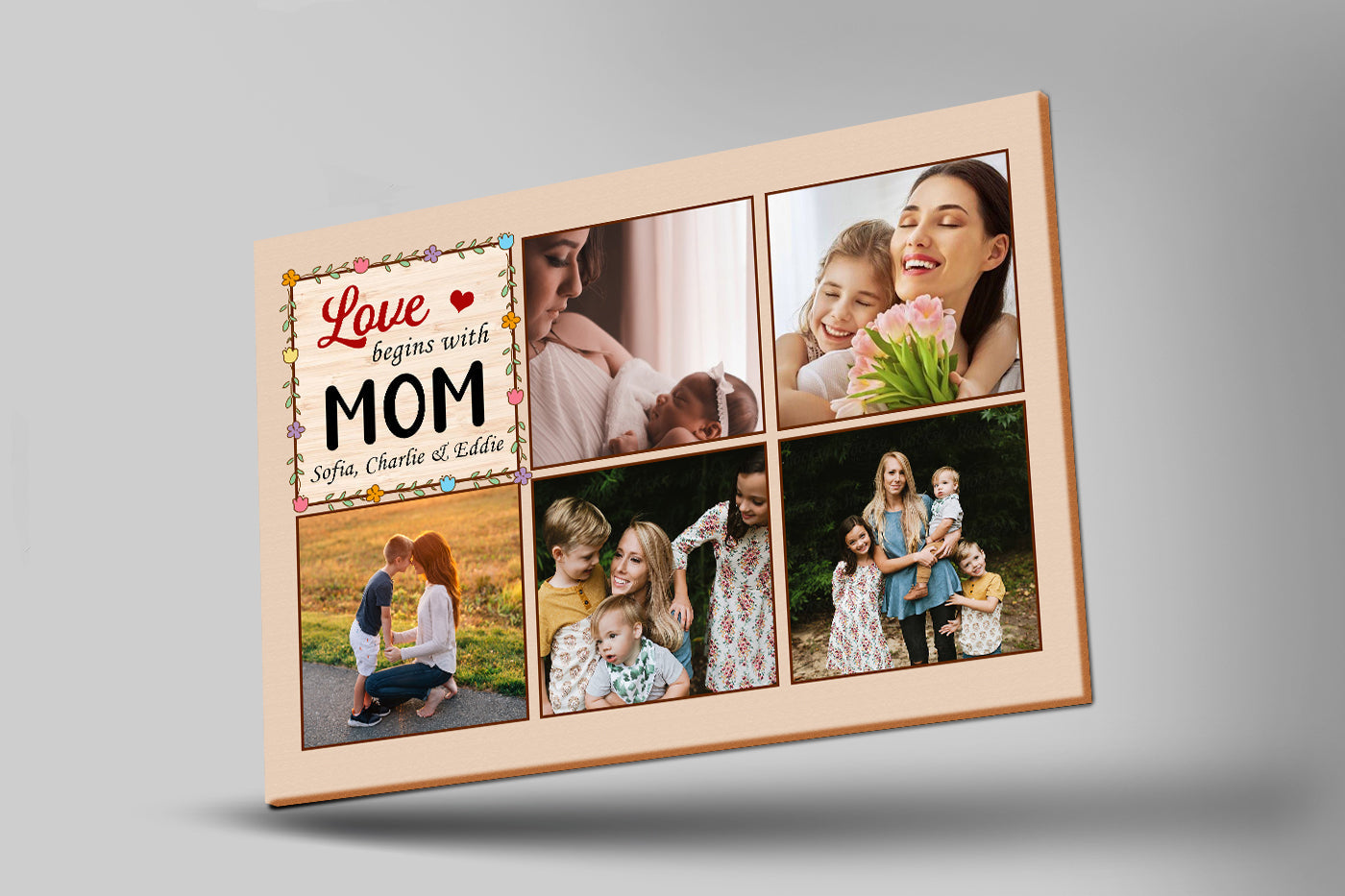 Personalized Mom Canvas Love Begins With Mom Photo Collage Wall Art Mother S Day Gift For Mom Custom Canvas Print 2 Mcjisa 2 Personalized Mom Canvas Love Begins With Mom Photo Collage Wall Art Mother'S Day Gift For Mom, Custom Canvas Print