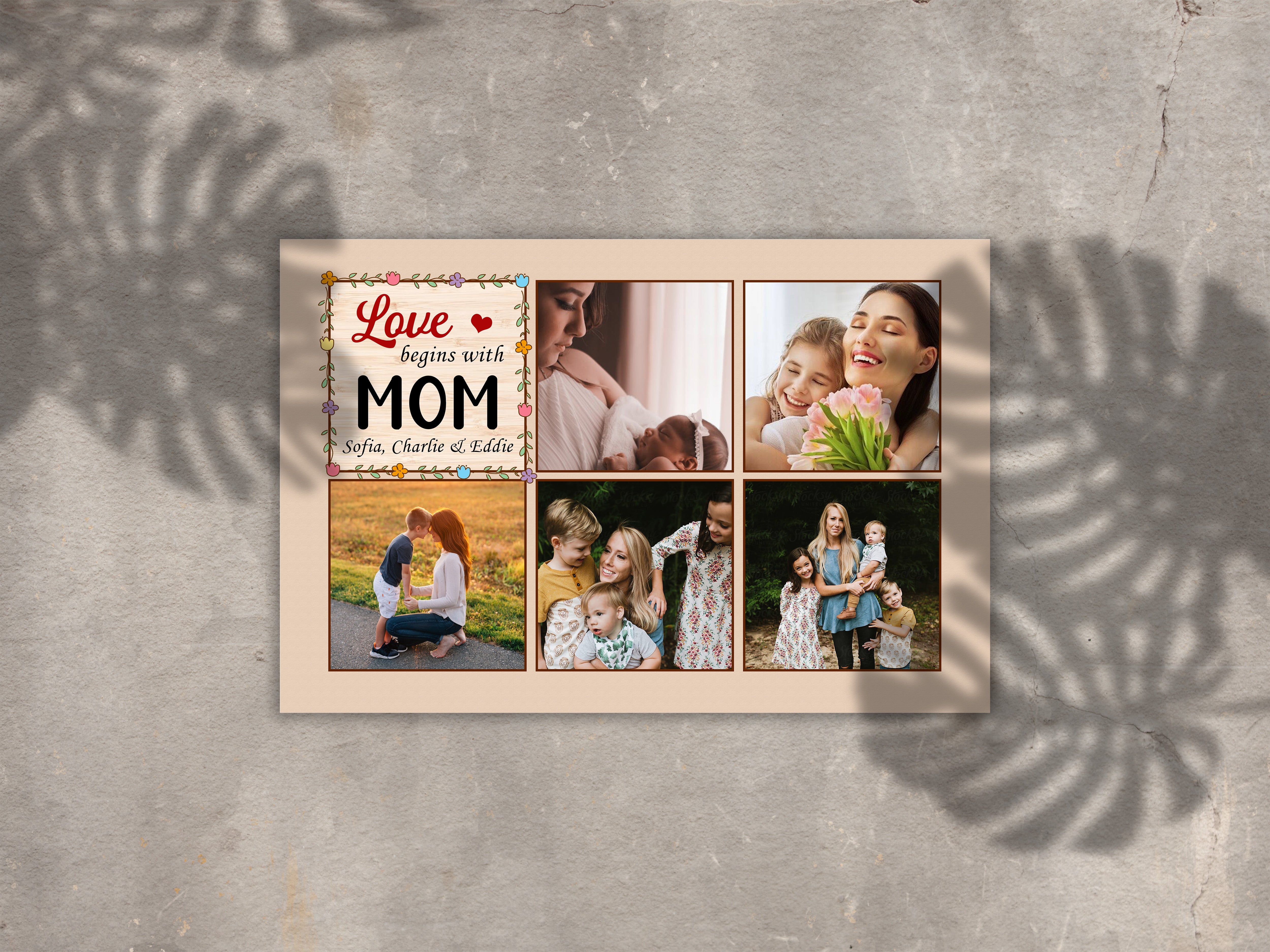 Personalized Mom Canvas Love Begins With Mom Photo Collage Wall Art Mother S Day Gift For Mom Custom Canvas Print 4 Lv6az4 2 Personalized Mom Canvas Love Begins With Mom Photo Collage Wall Art Mother'S Day Gift For Mom, Custom Canvas Print