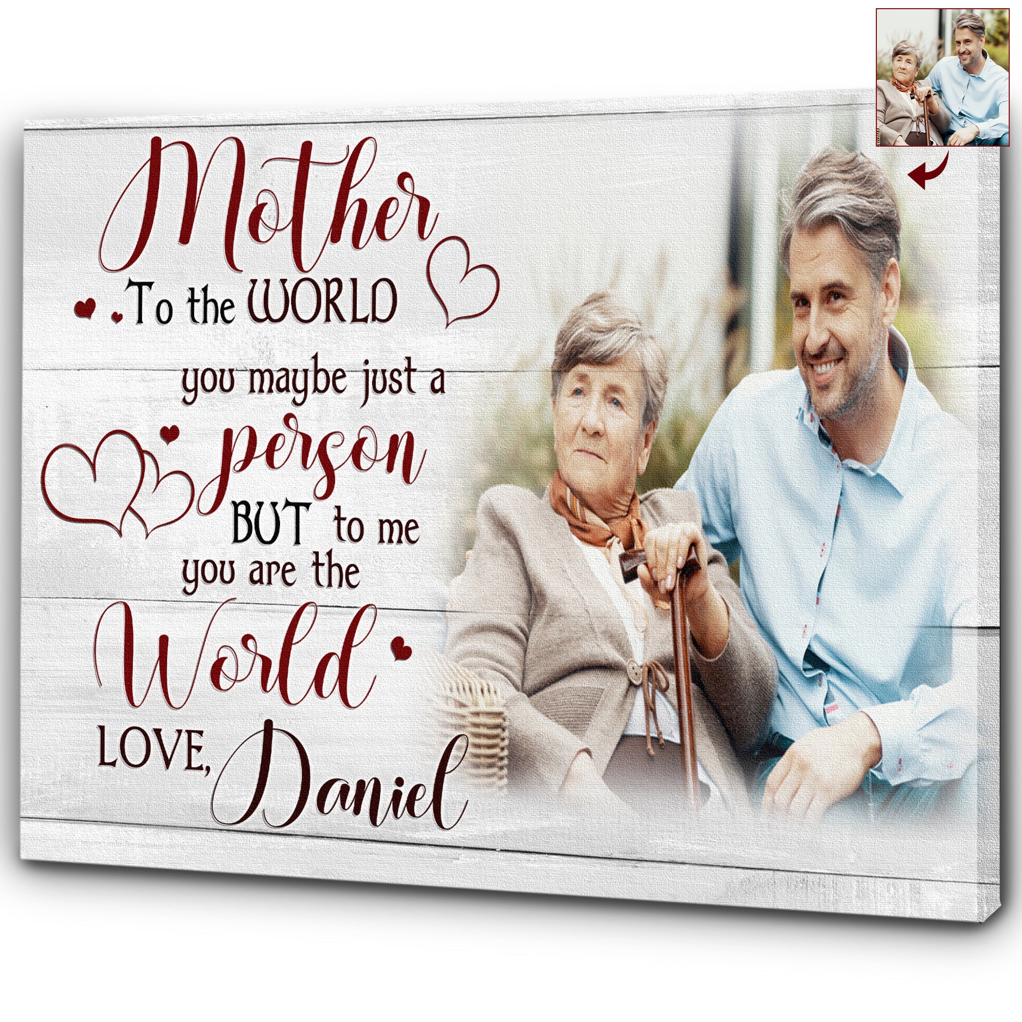 Personalized Mom Canvas To Me You Are The World Mother S Day Thoughtful Gift I Love You Mom Custom Canvas Print 1 Utyyuk 2 Personalized Mom Canvas, To Me You Are The World, Mother'S Day Thoughtful Gift, I Love You Mom, Custom Canvas Print