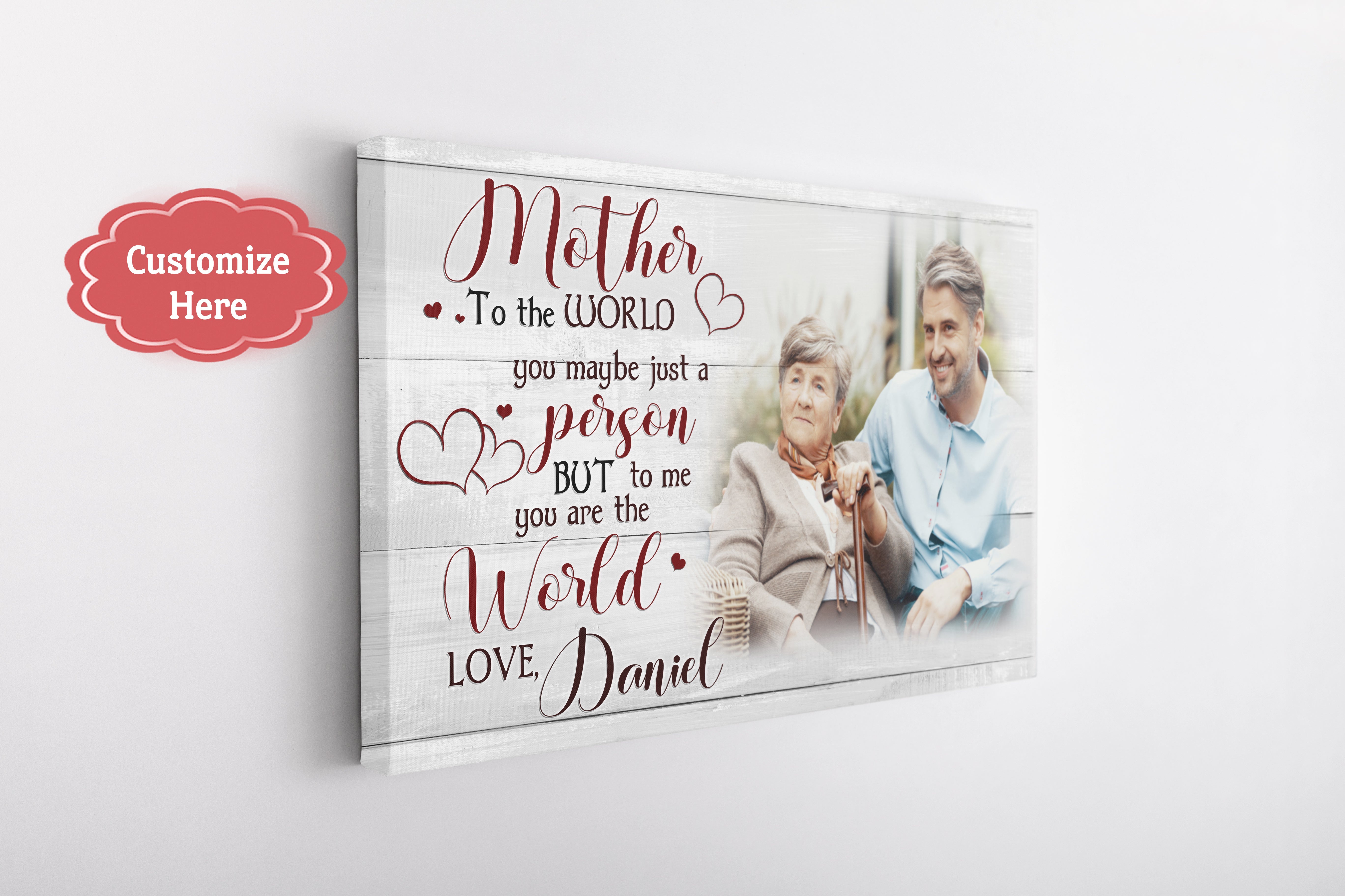 Personalized Mom Canvas To Me You Are The World Mother S Day Thoughtful Gift I Love You Mom Custom Canvas Print 2 Z8ypwu 2 Personalized Mom Canvas, To Me You Are The World, Mother'S Day Thoughtful Gift, I Love You Mom, Custom Canvas Print