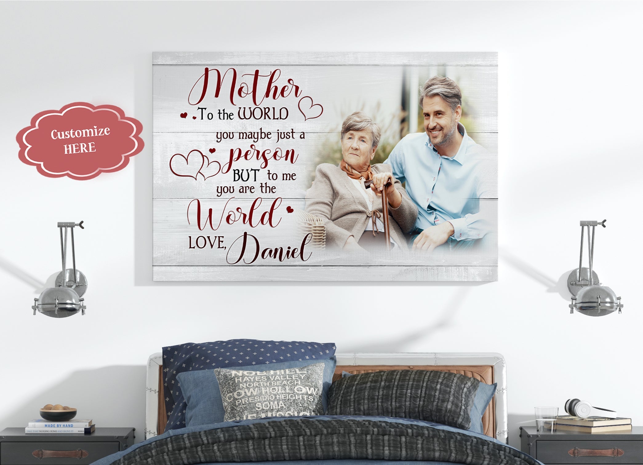 Personalized Mom Canvas To Me You Are The World Mother S Day Thoughtful Gift I Love You Mom Custom Canvas Print 3 Ntax3d 2 Personalized Mom Canvas, To Me You Are The World, Mother'S Day Thoughtful Gift, I Love You Mom, Custom Canvas Print