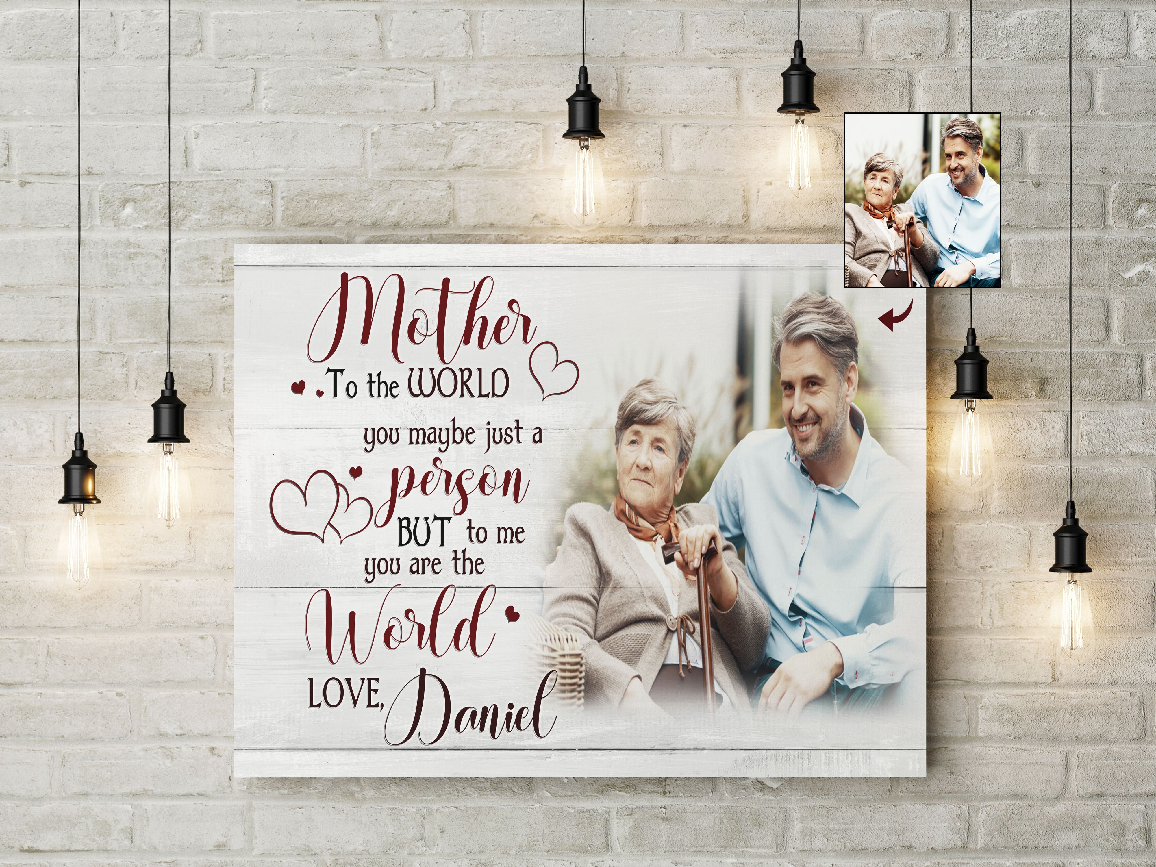 Personalized Mom Canvas To Me You Are The World Mother S Day Thoughtful Gift I Love You Mom Custom Canvas Print 4 Lyqwki 2 Personalized Mom Canvas, To Me You Are The World, Mother'S Day Thoughtful Gift, I Love You Mom, Custom Canvas Print