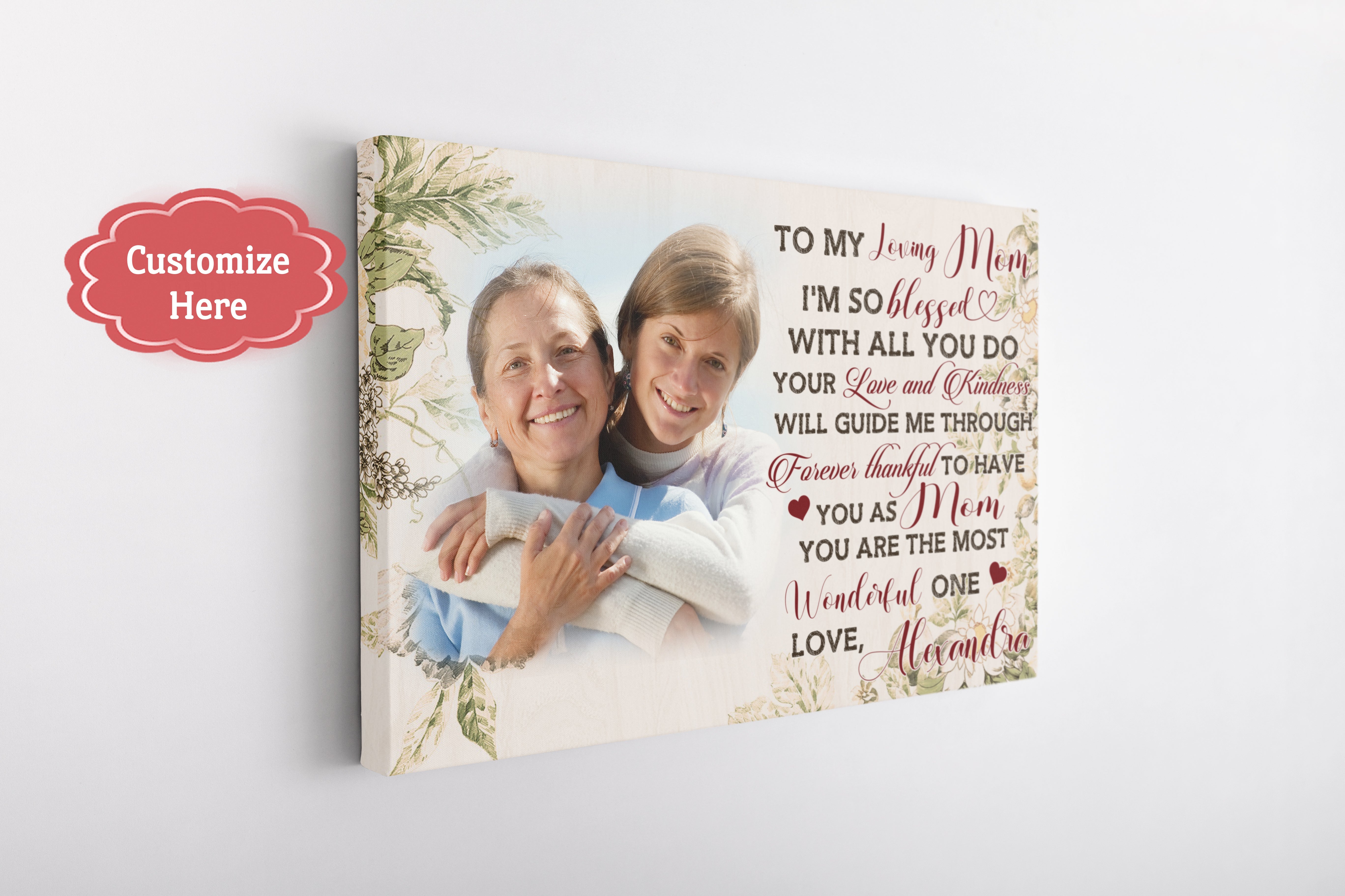 Personalized Mom Canvas To My Loving Mom Mother S Day Gift Thoughtful Gift For Mom From Son Daughter Custom Canvas Print 2 Riokre 2 Personalized Mom Canvas, To My Loving Mom Mother'S Day Gift, Thoughtful Gift For Mom From Son Daughter, Custom Canvas Print