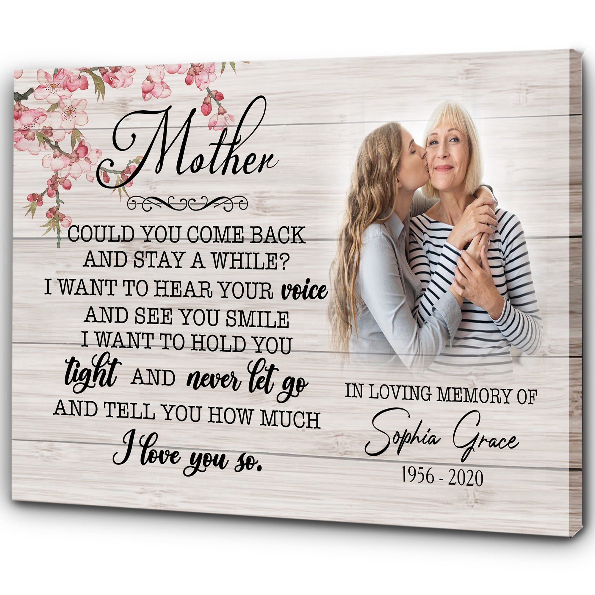 Personalized Mom Memorial Canvas Could You Come Back Mom Remembrance Gift For Grieving Daughter Sympathy Gift For Loss Of Mother 1 Sfq7qt 2 Personalized Mom Memorial Canvas, Could You Come Back, Mom Remembrance Gift For Grieving Daughter, Sympathy Gift For Loss Of Mother