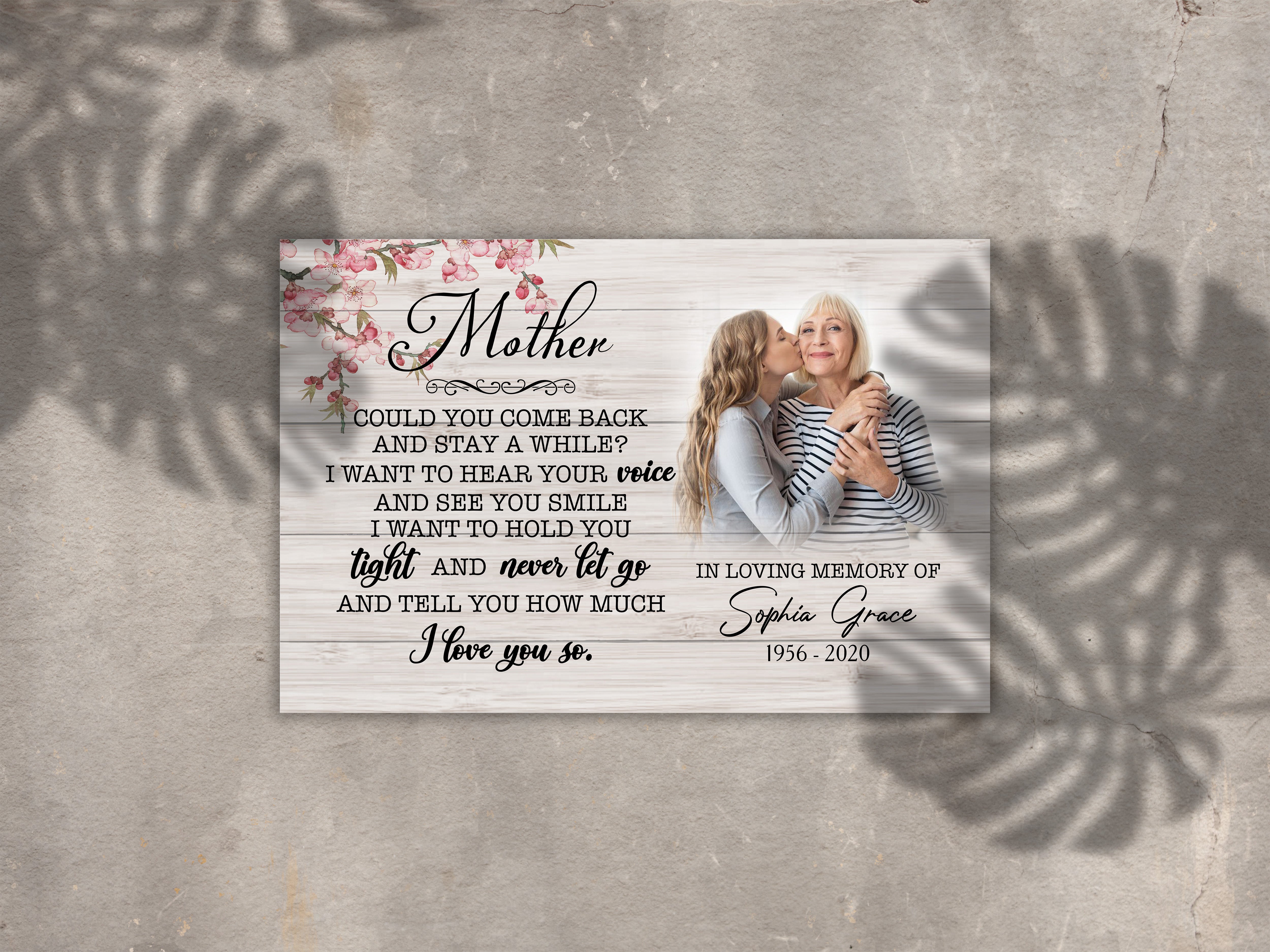 Personalized Mom Memorial Canvas Could You Come Back Mom Remembrance Gift For Grieving Daughter Sympathy Gift For Loss Of Mother 4 Wo4v2g 2 Personalized Mom Memorial Canvas, Could You Come Back, Mom Remembrance Gift For Grieving Daughter, Sympathy Gift For Loss Of Mother