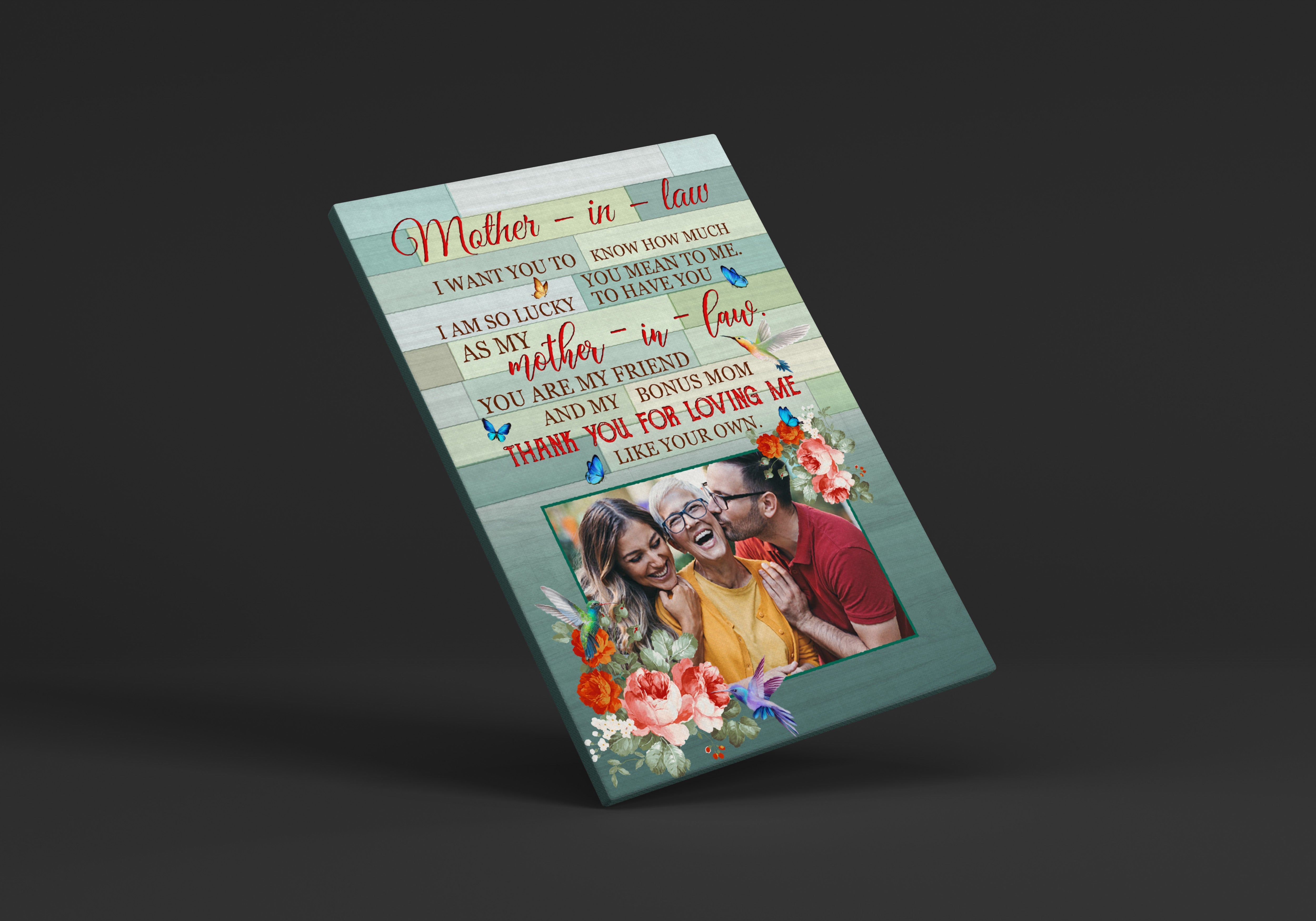 Personalized Mother Canvas Gift For Mother In Law, Christmas Gift For Mother-In-Law, Gifts For Mother In Law On  Mother's Day, Custom Canvas Print