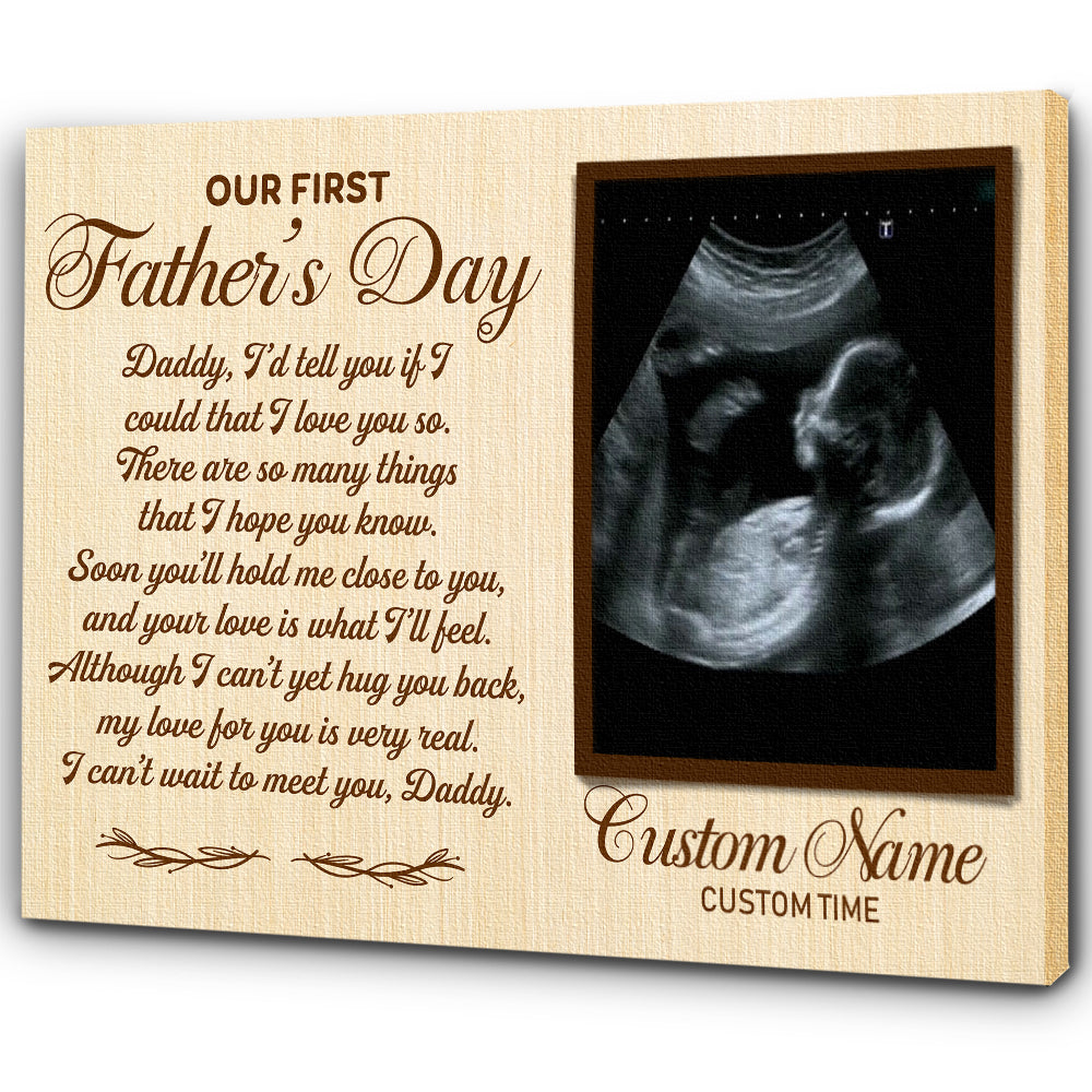 Personalized New Daddy Canvas Custom Sonogram Wall Art First Father S Day Gift For Husband Dad To Be Expecting Father Custom Canvas Print 1 R3dci7 3 Personalized New Daddy Canvas Custom Sonogram Wall Art First Father'S Day Gift For Husband Dad To Be Expecting Father, Custom Canvas Print