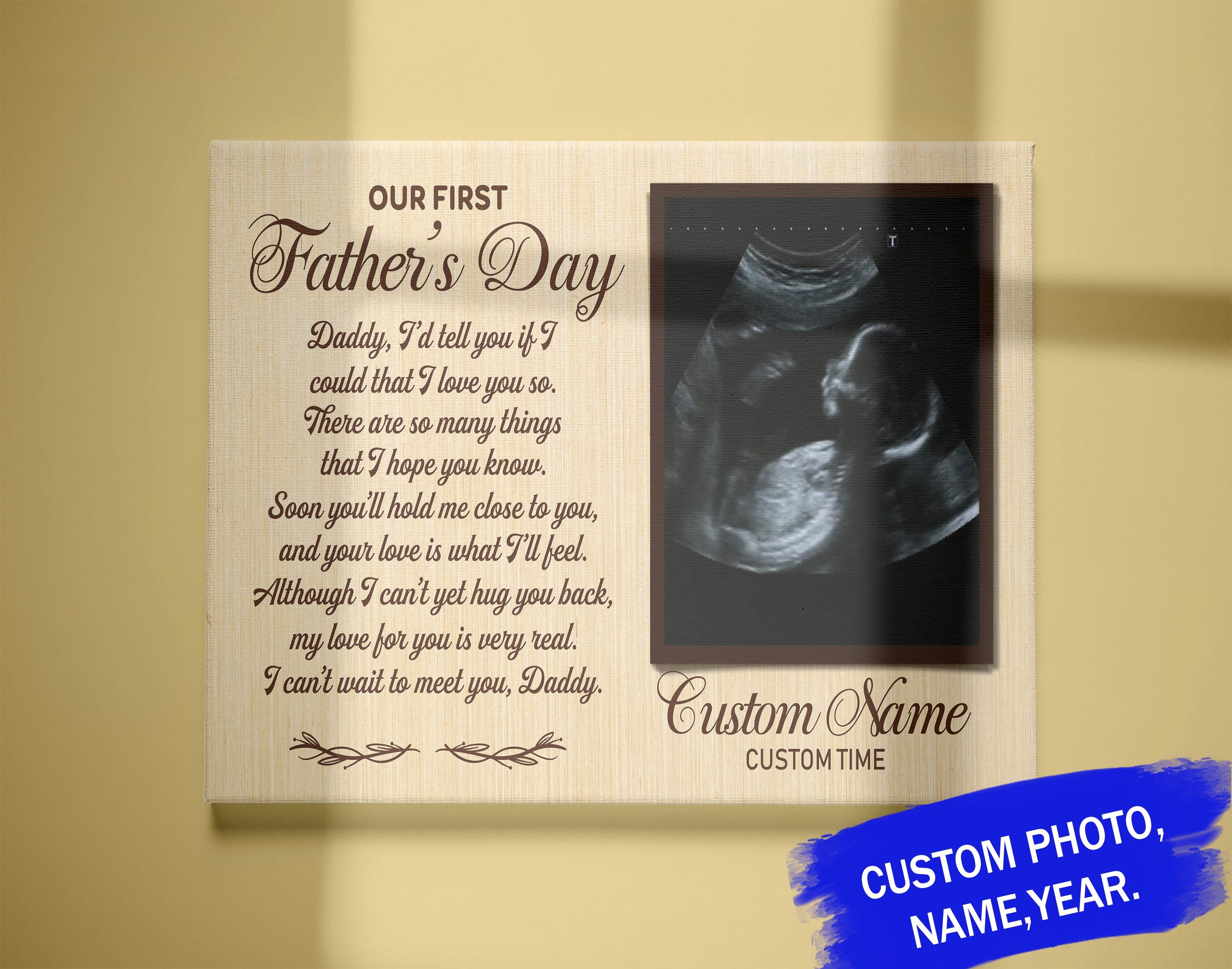 Personalized New Daddy Canvas Custom Sonogram Wall Art First Father S Day Gift For Husband Dad To Be Expecting Father Custom Canvas Print 2 Prxjzw 3 Personalized New Daddy Canvas Custom Sonogram Wall Art First Father'S Day Gift For Husband Dad To Be Expecting Father, Custom Canvas Print