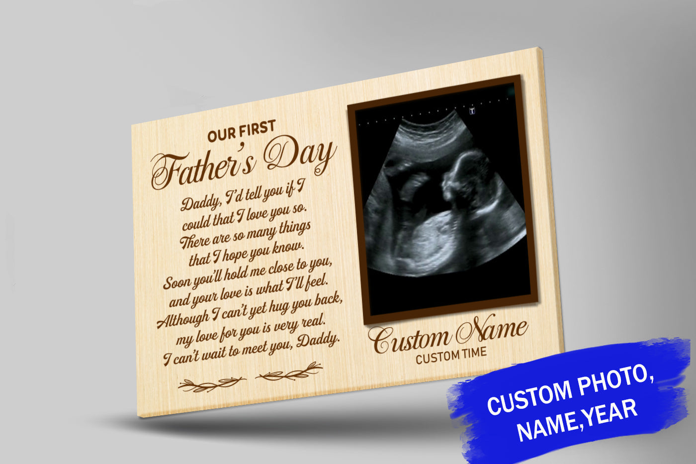 Personalized New Daddy Canvas Custom Sonogram Wall Art First Father S Day Gift For Husband Dad To Be Expecting Father Custom Canvas Print 3 Z76ctr 3 Personalized New Daddy Canvas Custom Sonogram Wall Art First Father'S Day Gift For Husband Dad To Be Expecting Father, Custom Canvas Print