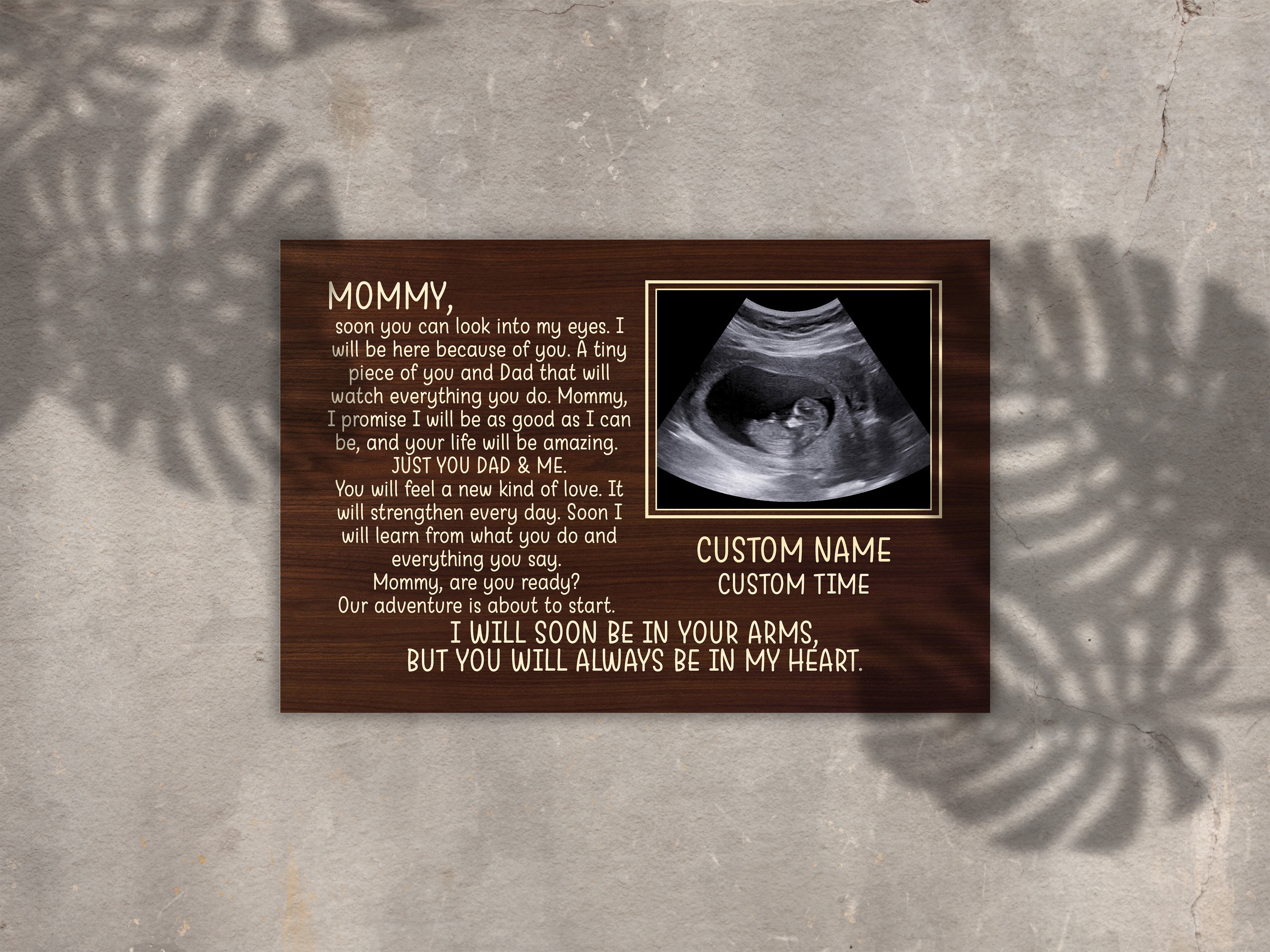 Personalized New Mom Canvas Just You Dad And Me First Mother'S Day Gift From New Mom Expecting Mom, Custom Canvas Print