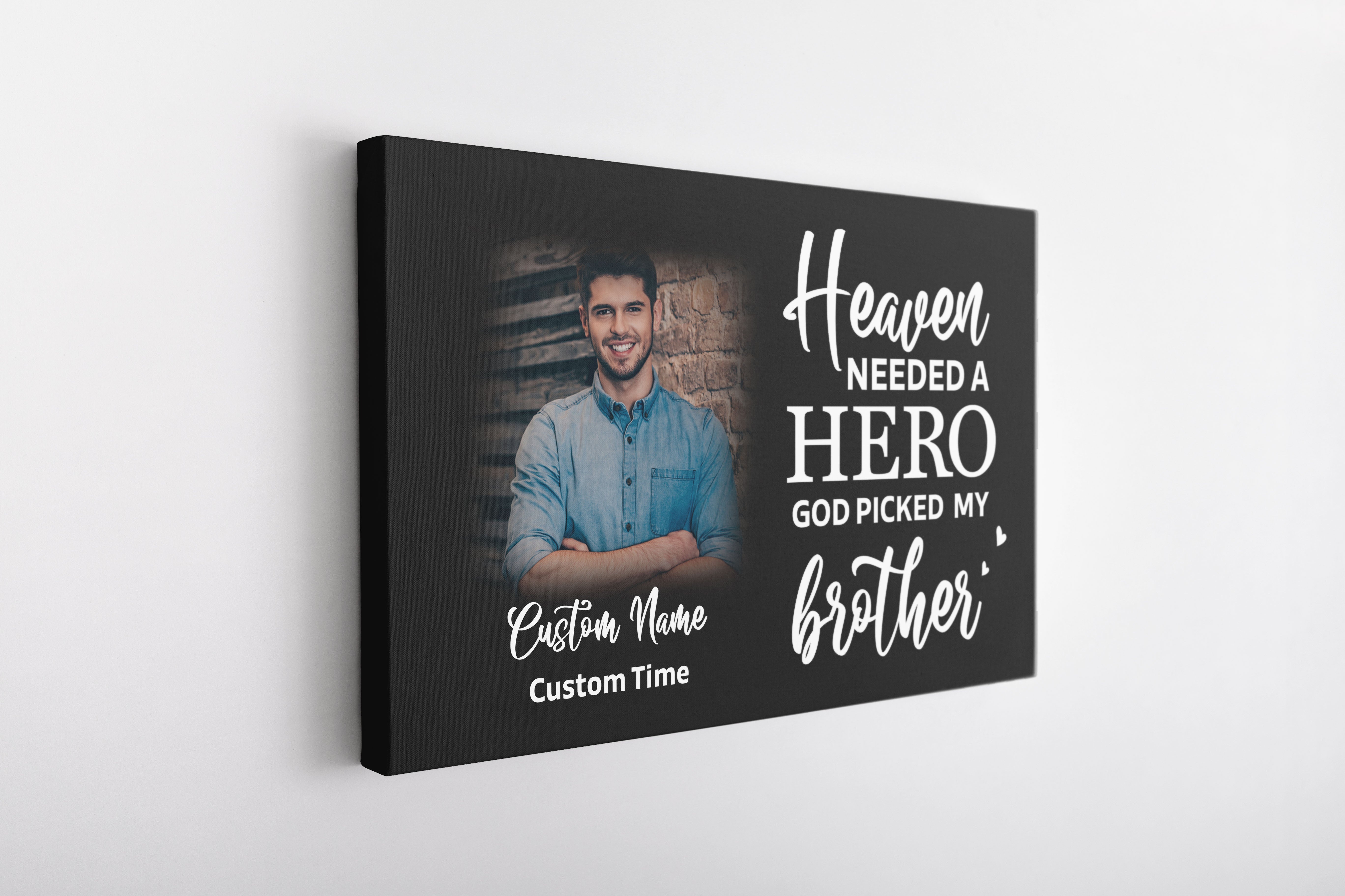 Personalized Sympathy Gift For Loss Of Brother Breavement Canvas Heaven Need A Hero Remembrance Custom Canvas Print 4 Sngbzt 3 Personalized Sympathy Gift For Loss Of Brother, Breavement Canvas Heaven Need A Hero Remembrance, Custom Canvas Print