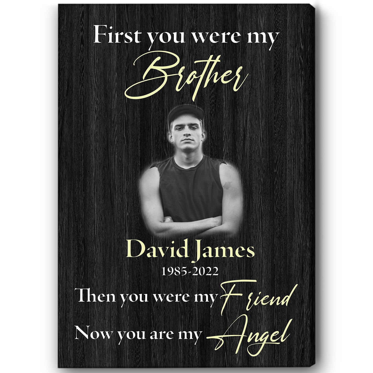 Personalized Sympathy Gift For Loss Of Brother, Breavement Condolence Gift For Loss Of Loved One, Custom Canvas Print