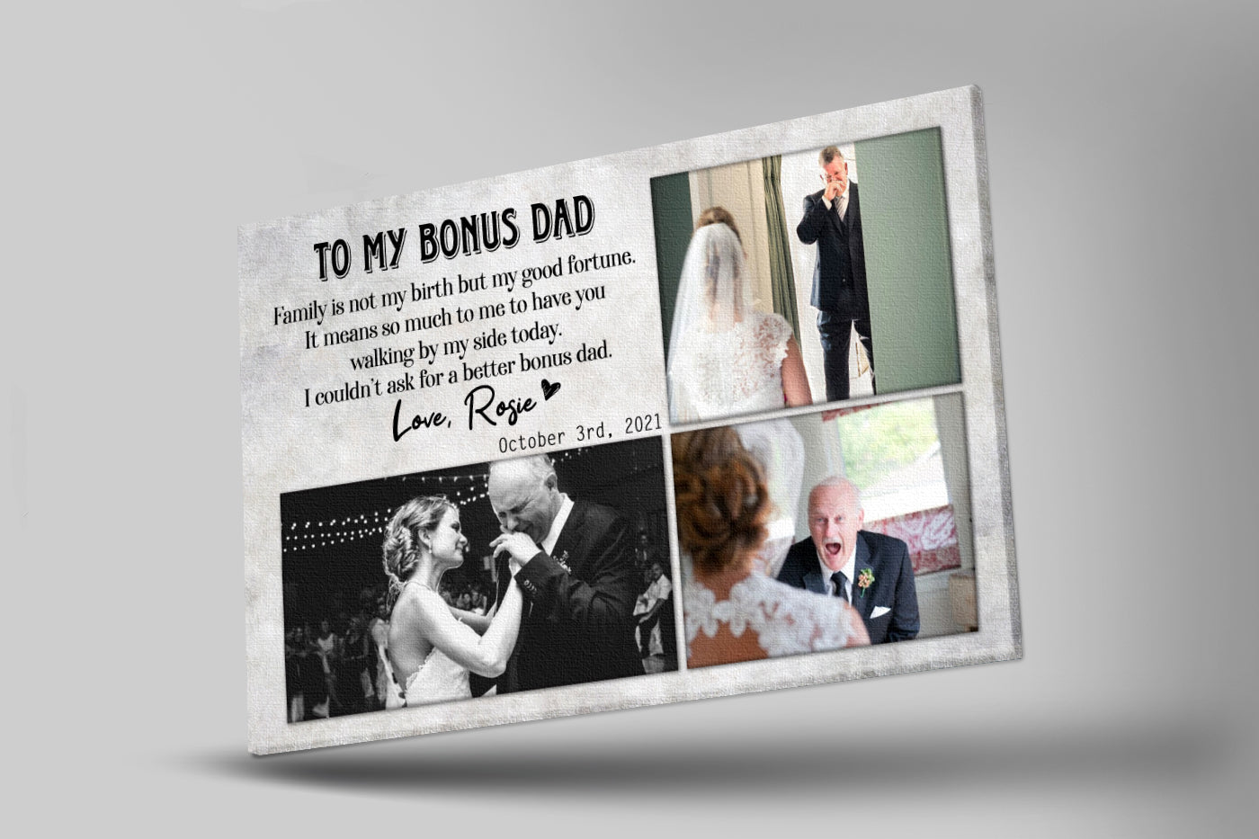 Personalized To My Bonus Dad Canvas Sentimental Gift For Step Dad On Wedding Bonus Dad Gift On Wedding Custom Canvas Print 4 Mt8h4k 3 Personalized To My Bonus Dad Canvas Sentimental Gift For Step Dad On Wedding, Bonus Dad Gift On Wedding, Custom Canvas Print