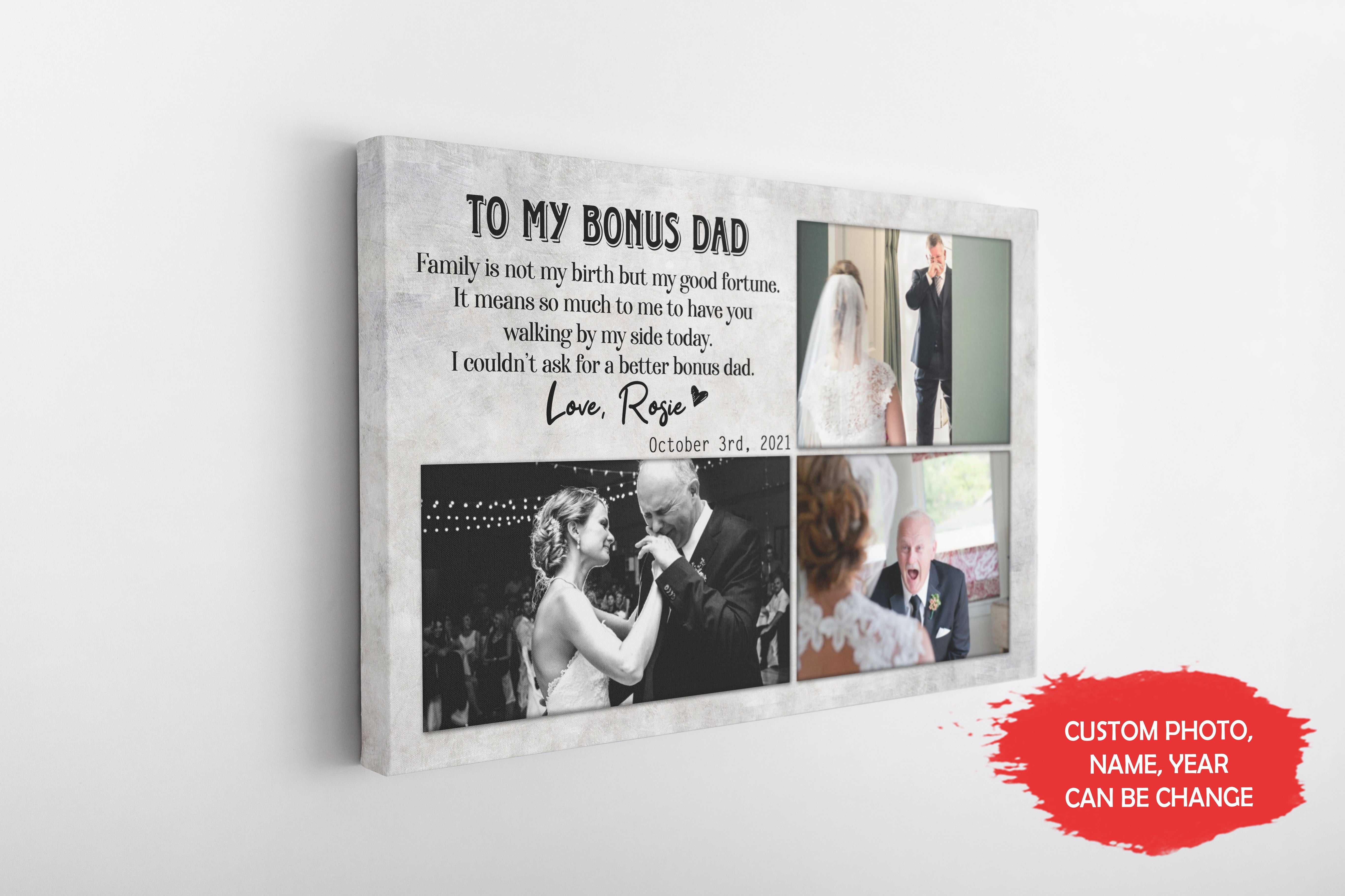 Personalized To My Bonus Dad Canvas Sentimental Gift For Step Dad On Wedding Bonus Dad Gift On Wedding Custom Canvas Print 5 Ax3kvy 3 Personalized To My Bonus Dad Canvas Sentimental Gift For Step Dad On Wedding, Bonus Dad Gift On Wedding, Custom Canvas Print