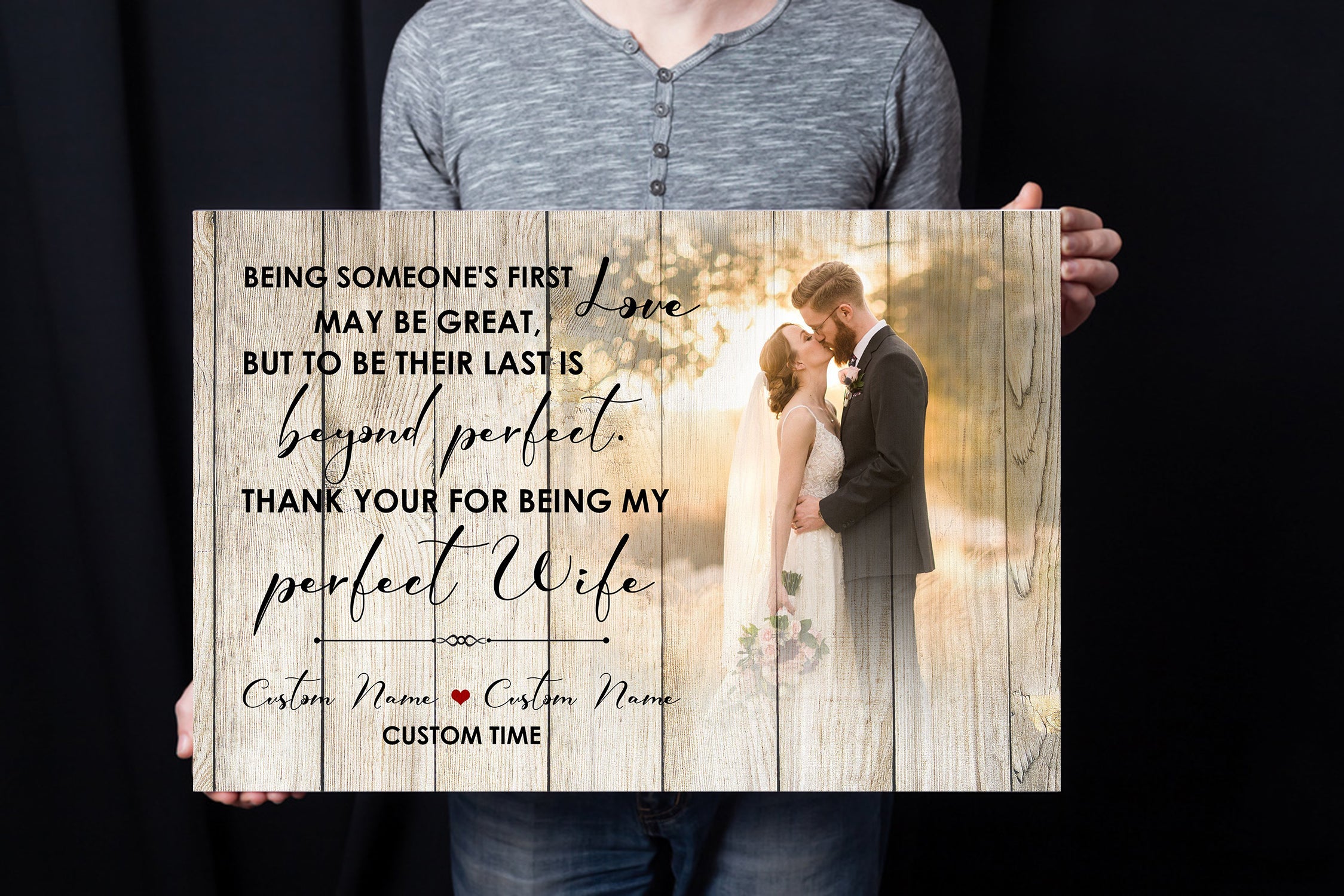 Personalized To My Wife Canvas Thank You For Being My Perfect Wife Wall Art Custom Gift For Wife On Valentine S Day Custom Canvas Print 2 Qnri04 3 Personalized To My Wife Canvas Thank You For Being My Perfect Wife Wall Art, Custom Gift For Wife On Valentine'S Day, Custom Canvas Print