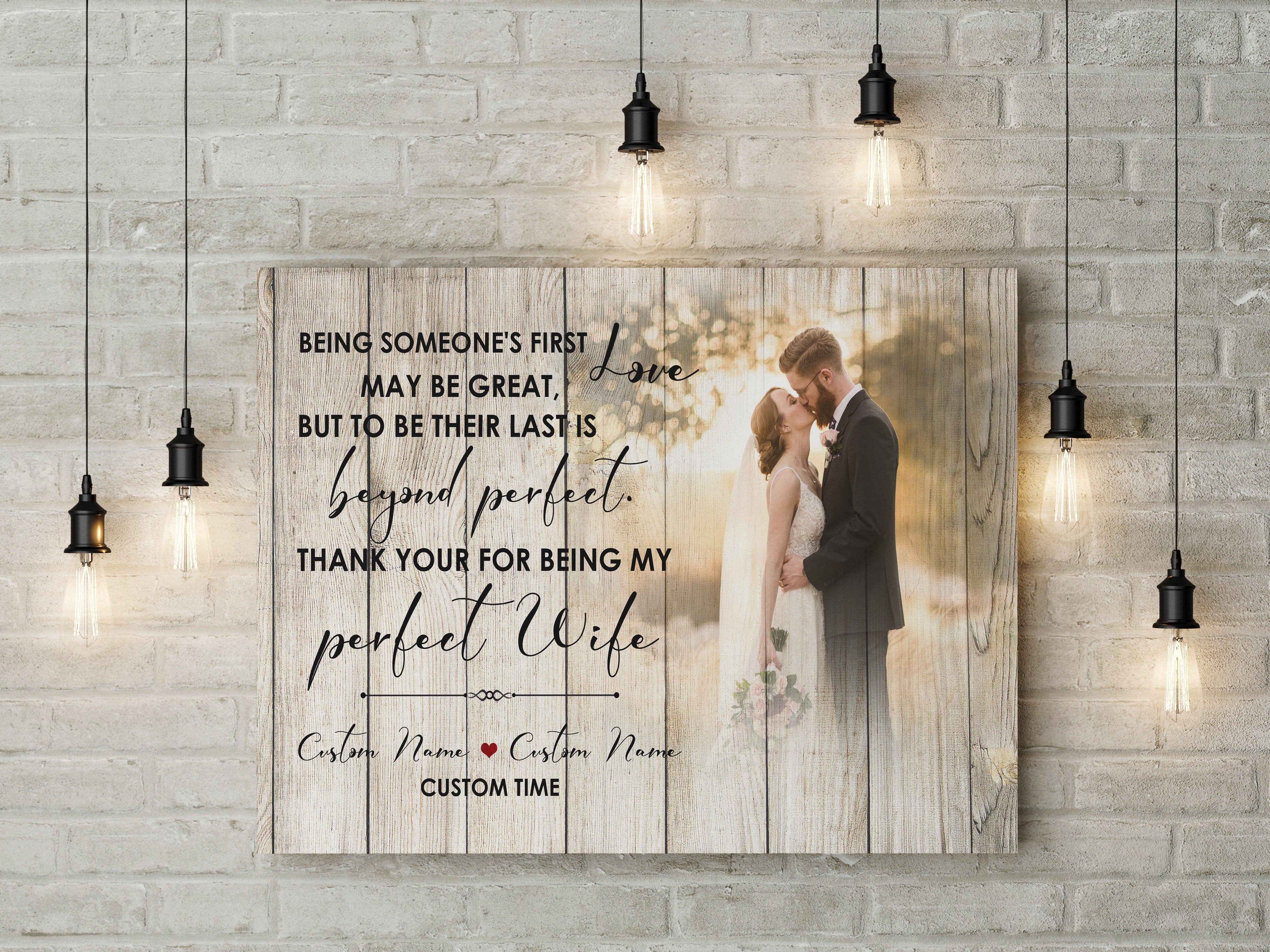 Personalized To My Wife Canvas Thank You For Being My Perfect Wife Wall Art Custom Gift For Wife On Valentine S Day Custom Canvas Print 4 Pfueaa 3 Personalized To My Wife Canvas Thank You For Being My Perfect Wife Wall Art, Custom Gift For Wife On Valentine'S Day, Custom Canvas Print
