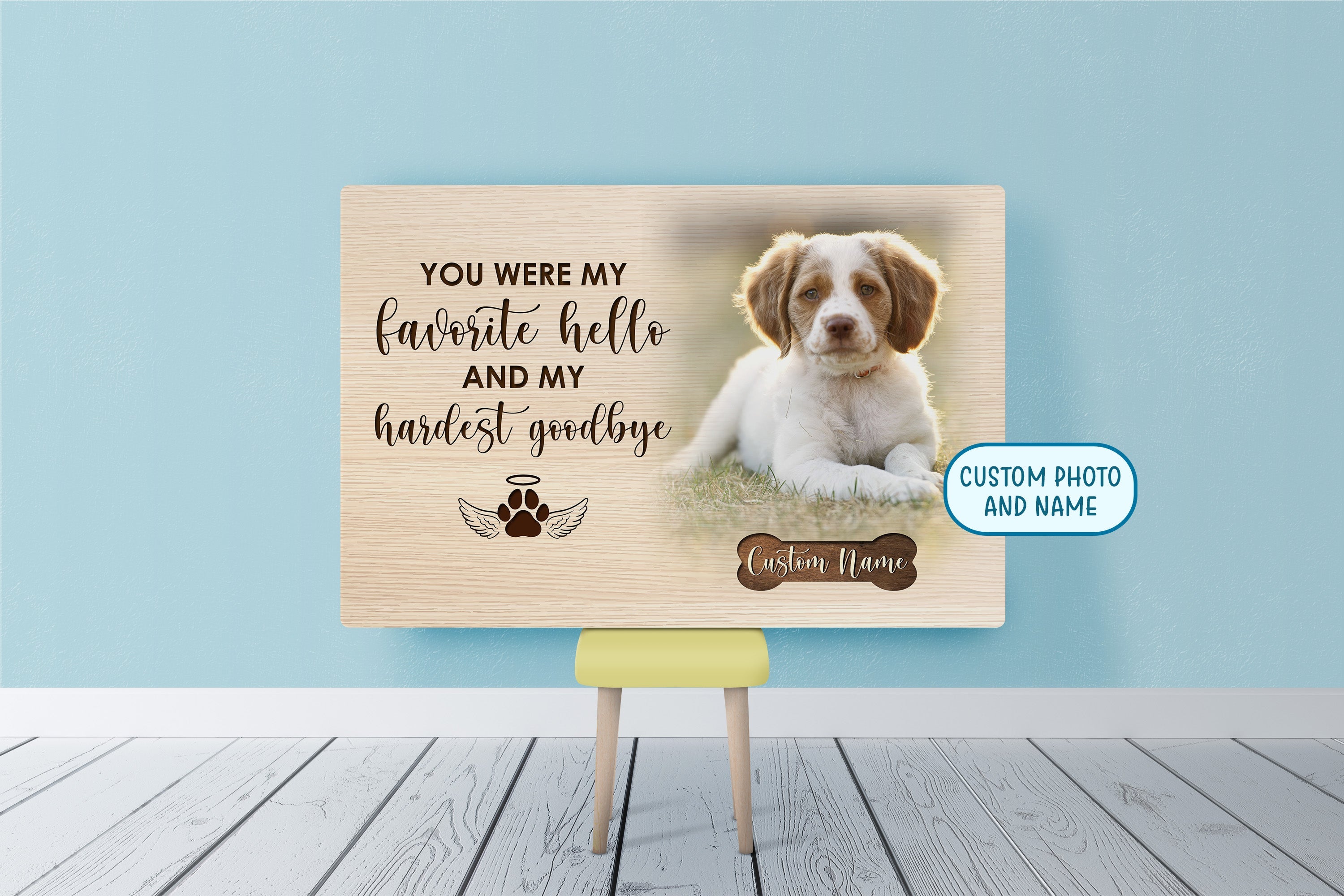 Pet Memorial Gifts, Dog Memorial Gifts, Loss Of Dog Sympathy Gifts, Dog Passing Away Gifts, Custom Canvas Print