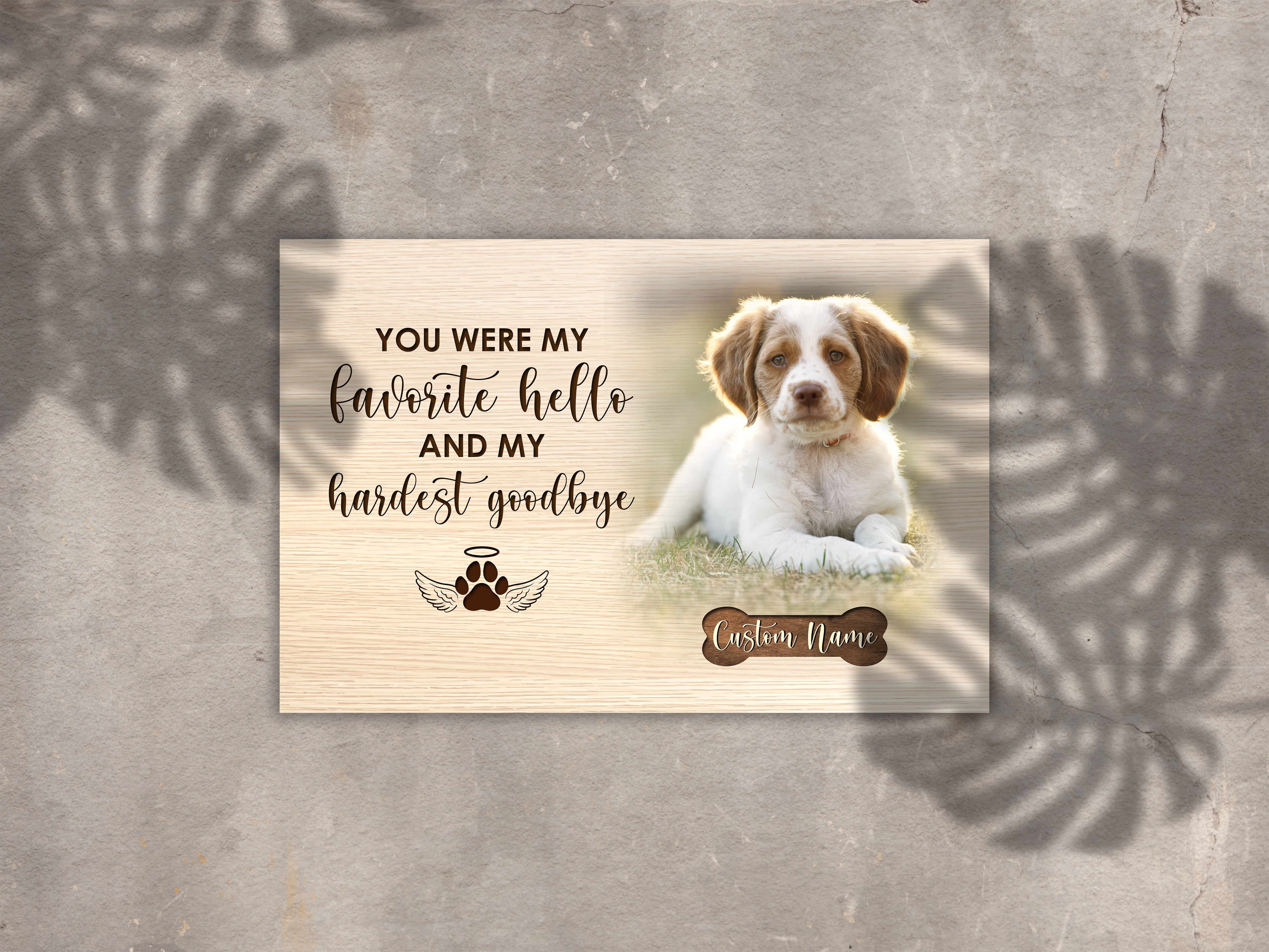 Pet Memorial Gifts, Dog Memorial Gifts, Loss Of Dog Sympathy Gifts, Dog Passing Away Gifts, Custom Canvas Print