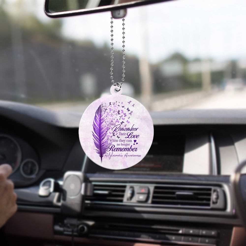 Remember Their Love Alzheimer'S Awareness Ornament Alzheimer'S Hanging Decor Gifts For Mom, Grandma, Car Ornaments Christmas, Car Decorations