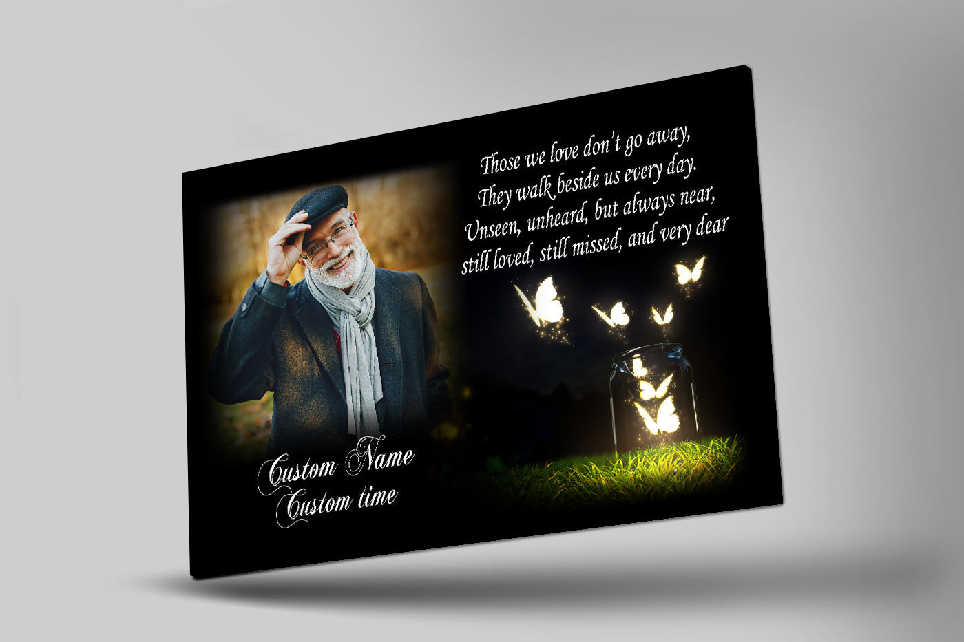 Remembrance Personalized Canvas, Sympathy Gifts For Loss Of Dad Mom, Memorial Gifts For Loss Of Loved One, Custom Canvas Print