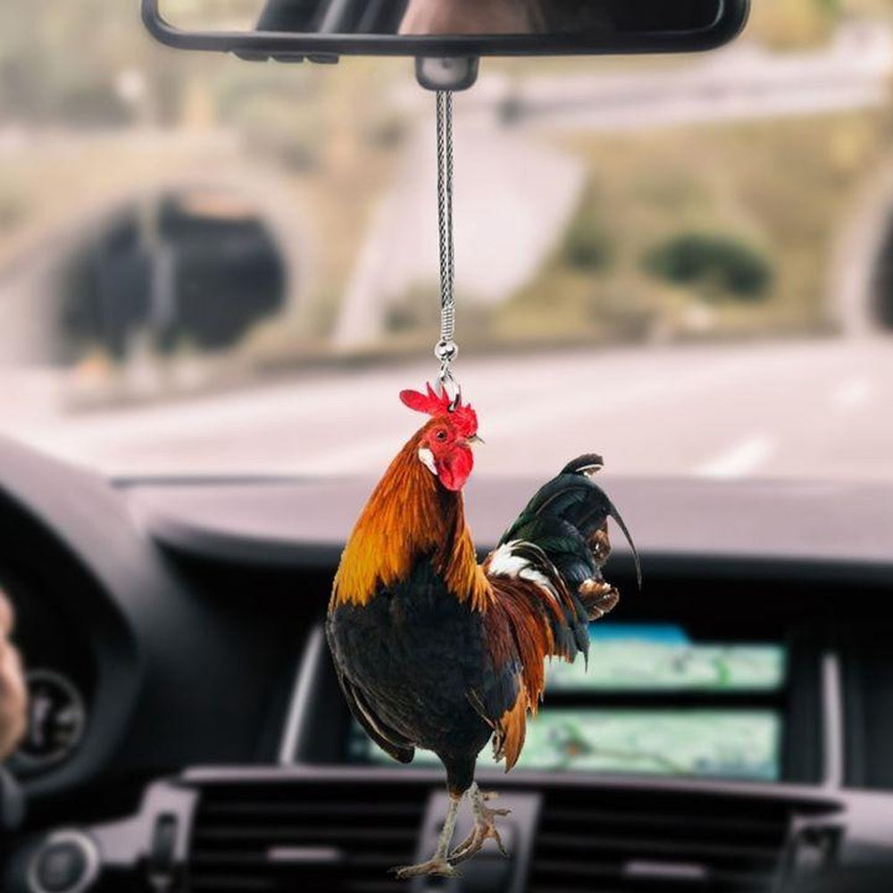 Rooster Beautiful Car Hanging Ornament, Car Ornaments Christmas, Car Decorations