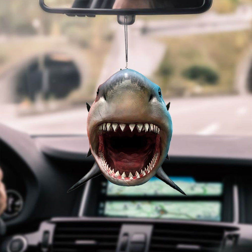 Shark Car Hanging Ornament, Car Ornaments Christmas, Car Decorations