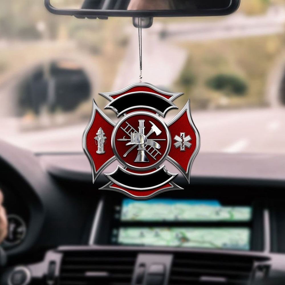 Shining Passion Firefighter Car Ornament Bringing Heroism To Every Journey, Car Ornament Decor