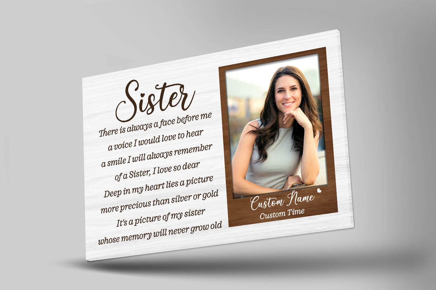 Sister Remembrance Personalized Canvas Sister Memorial Gift, Sympathy Gift For Loss Of Sister, Custom Canvas Print