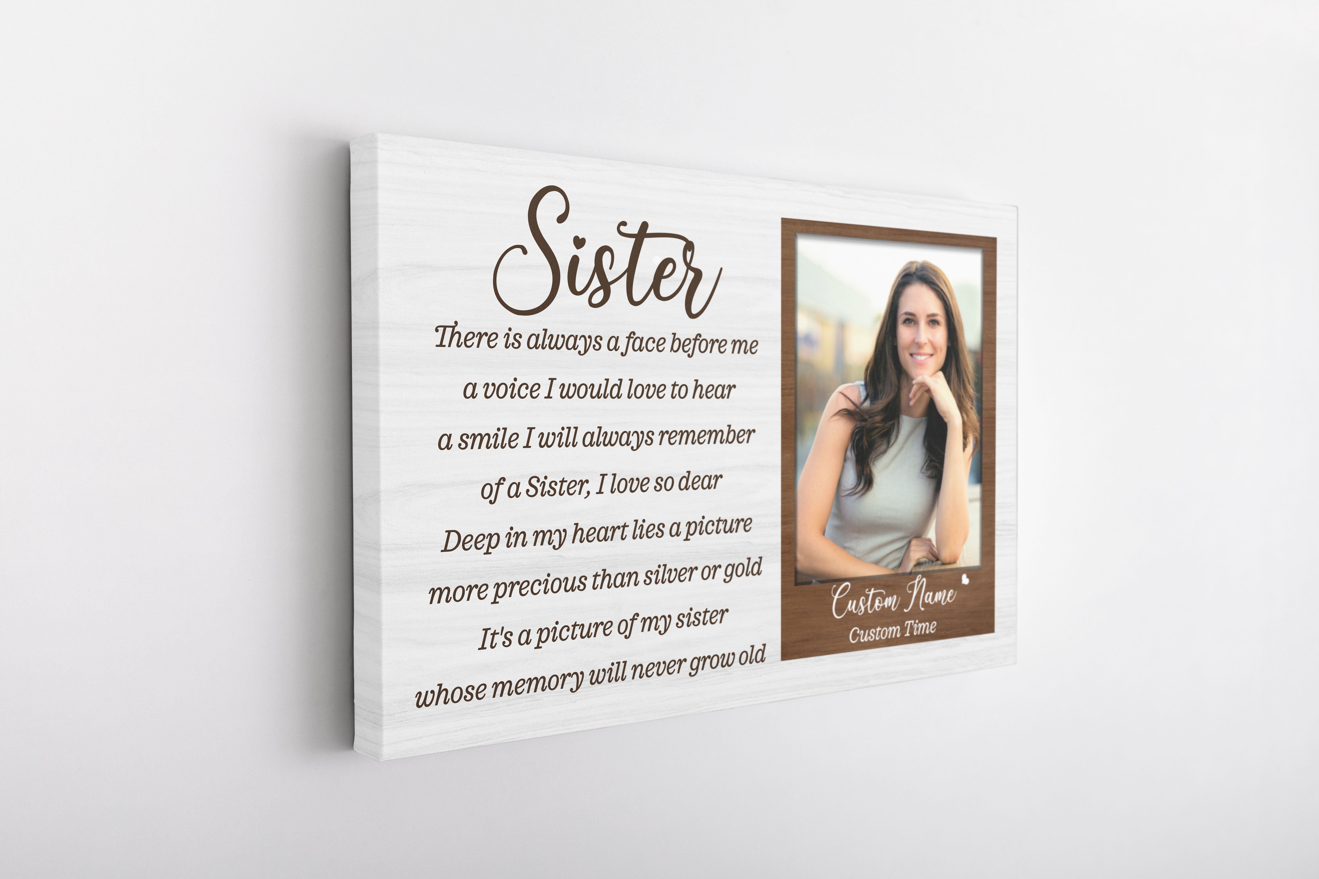 Sister Remembrance Personalized Canvas Sister Memorial Gift, Sympathy Gift For Loss Of Sister, Custom Canvas Print