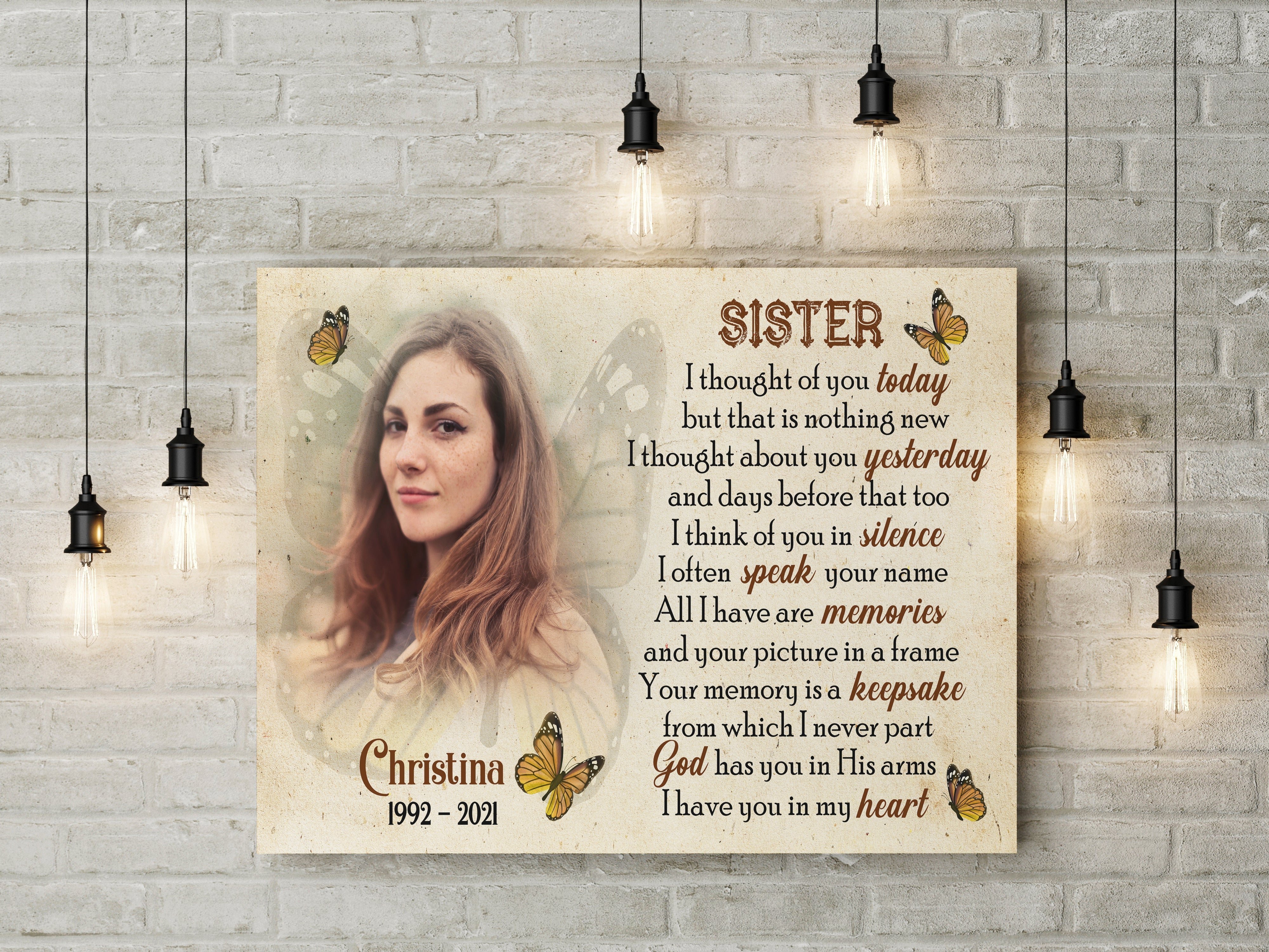 Sister Remembrance Personalized Memorial Canvas In Memory Of Sister Angel Sister In Heaven Sympathy Canvas Bereavement Gift Custom Canvas Print 4 Jjxzyc 3 Sister Remembrance, Personalized Memorial Canvas In Memory Of Sister, Angel Sister In Heaven Sympathy Canvas, Bereavement Gift, Custom Canvas Print