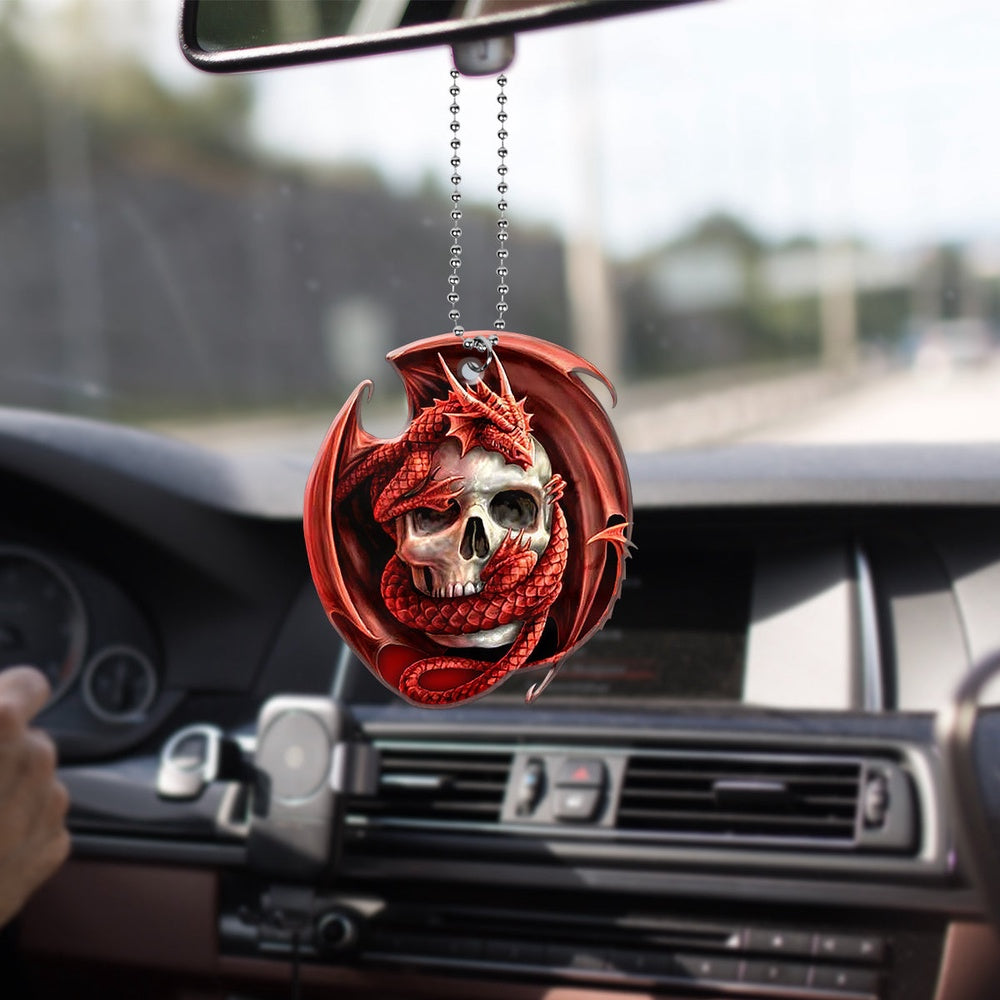 Skull Dragon 3D Printed Car Ornament Ttm, Car Ornaments Christmas, Car Decorations