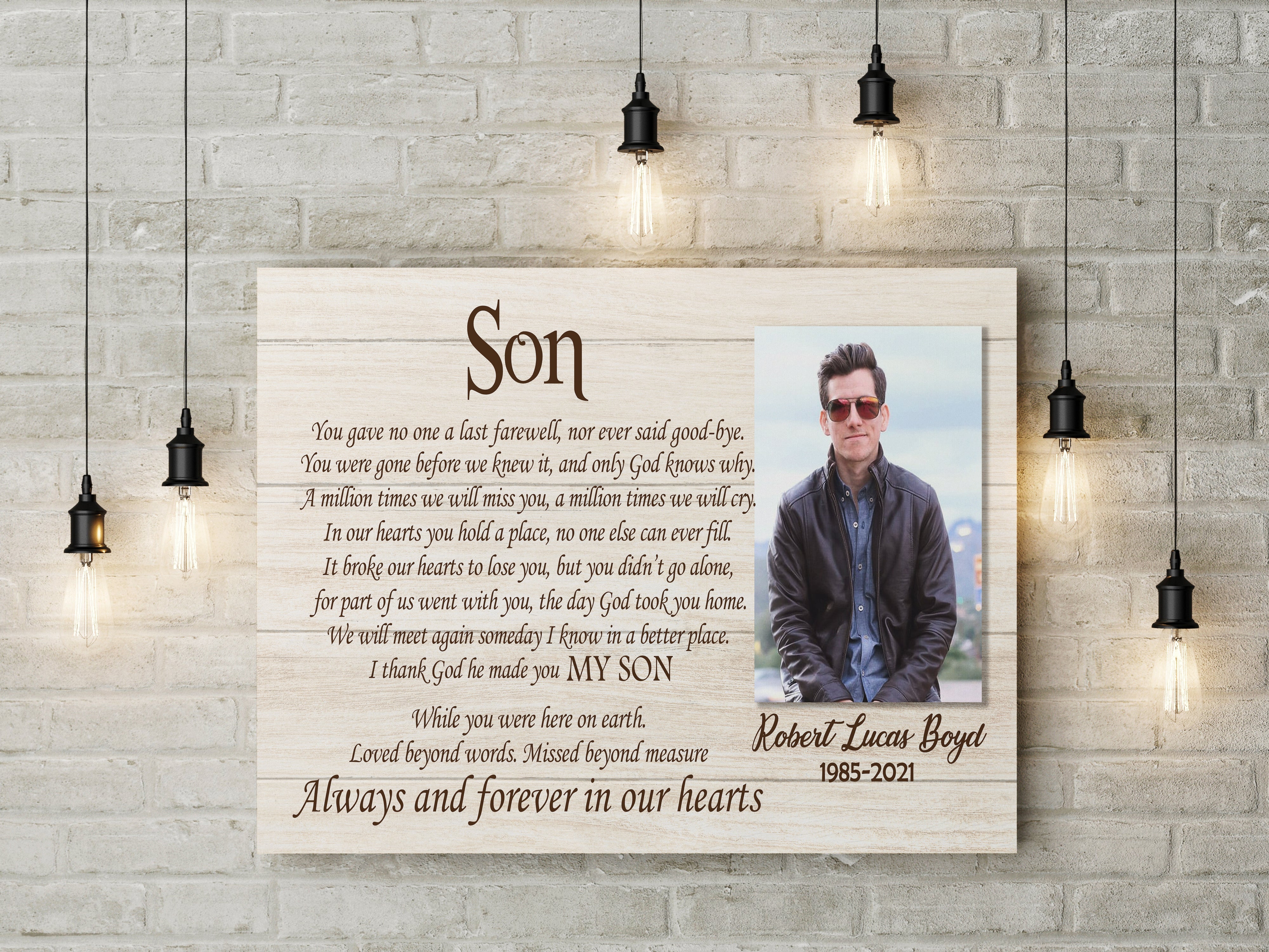 Son Remembrance Canvas Personalized Son Memorial Gift Sympathy Gift For Loss Of Son In Loving Memory Custom Canvas Print 2 Y4wpm5 3 Son Remembrance Canvas, Personalized Son Memorial Gift Sympathy Gift For Loss Of Son In Loving Memory, Custom Canvas Print