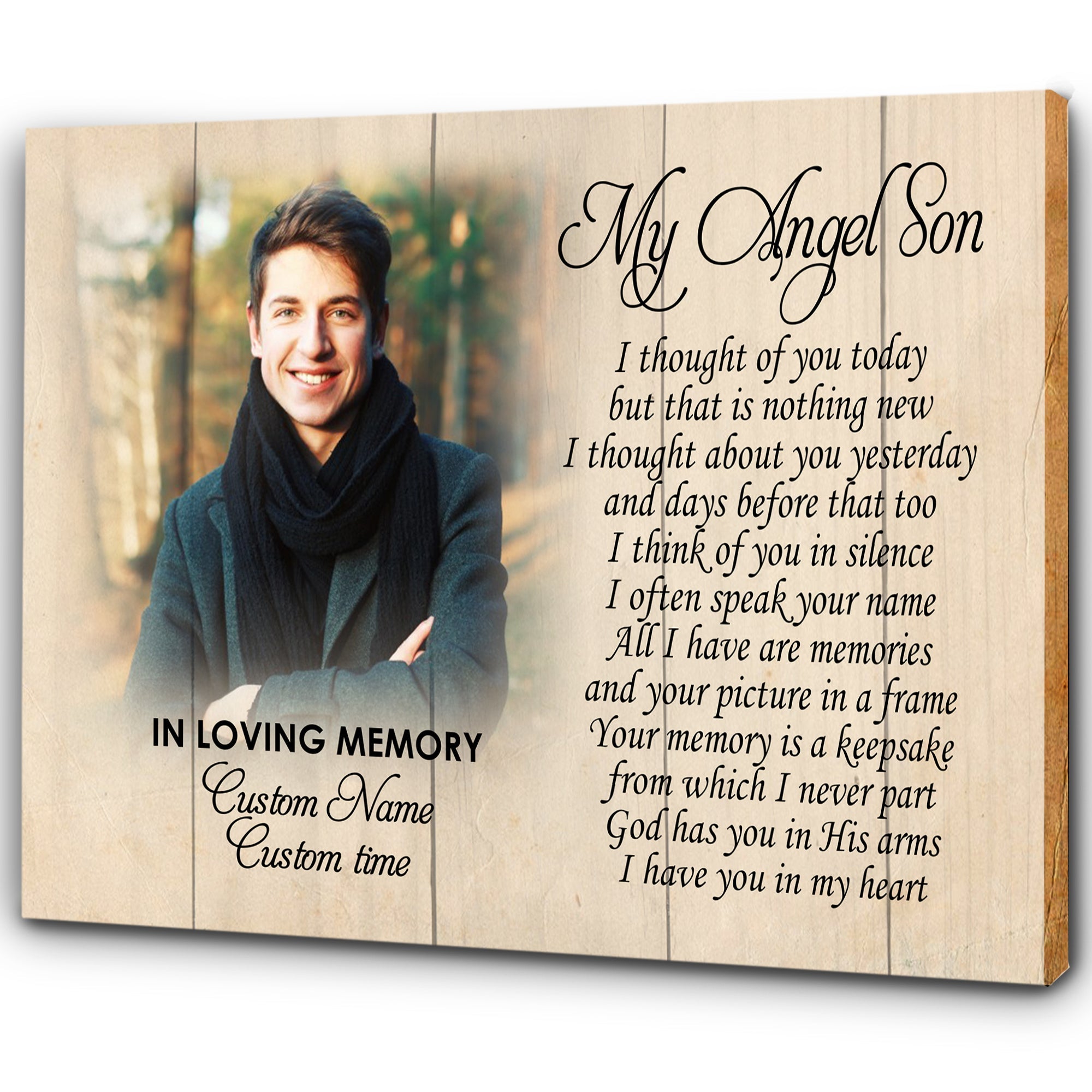 Son Remembrance Personalized Canvas I Thought Of You Today Memorial Gift For Loss Of Son Custom Canvas Print 1 Fvhm5t 3 Son Remembrance Personalized Canvas, I Thought Of You Today Memorial Gift For Loss Of Son, Custom Canvas Print