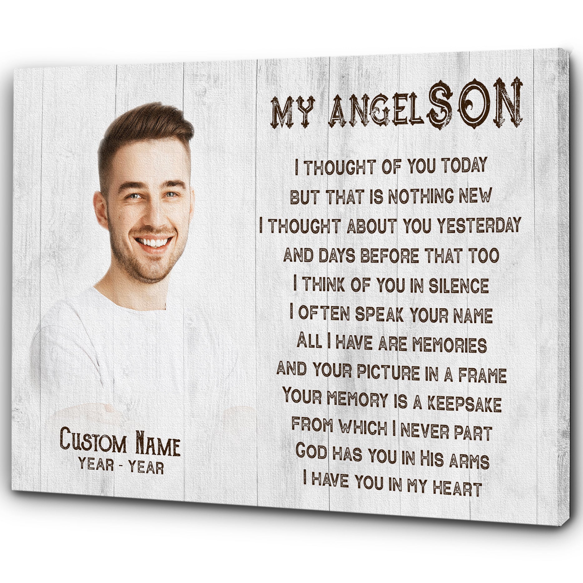 Son Remembrance Personalized Canvas My Angel Son In Heaven Memorial Sympathy Gifts For Loss Of Son Youth Cancer Condolence Gift Custom Canvas Print 1 Yrwhzz 3 Son Remembrance Personalized Canvas, My Angel Son In Heaven Memorial Sympathy Gifts For Loss Of Son, Youth Cancer Condolence Gift, Custom Canvas Print