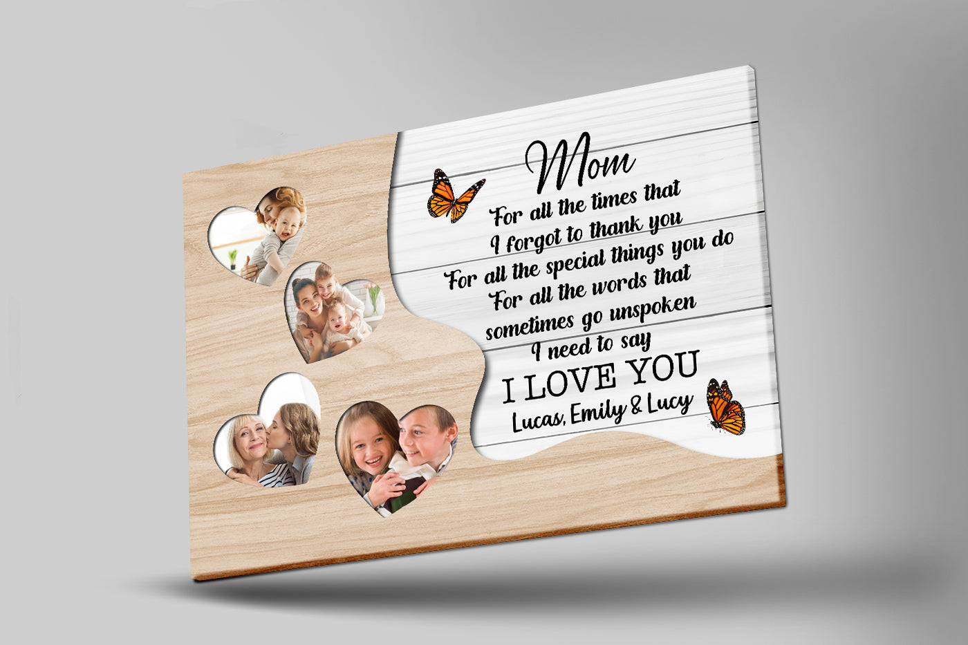 Thank You Mom Personalized Canvas Thoughtful Mother S Day Gift Custom Photo Collage For Best Mom Ever 2 Geafts Thank You Mom Personalized Canvas Thoughtful Mother'S Day Gift Custom Photo Collage For Best Mom Ever